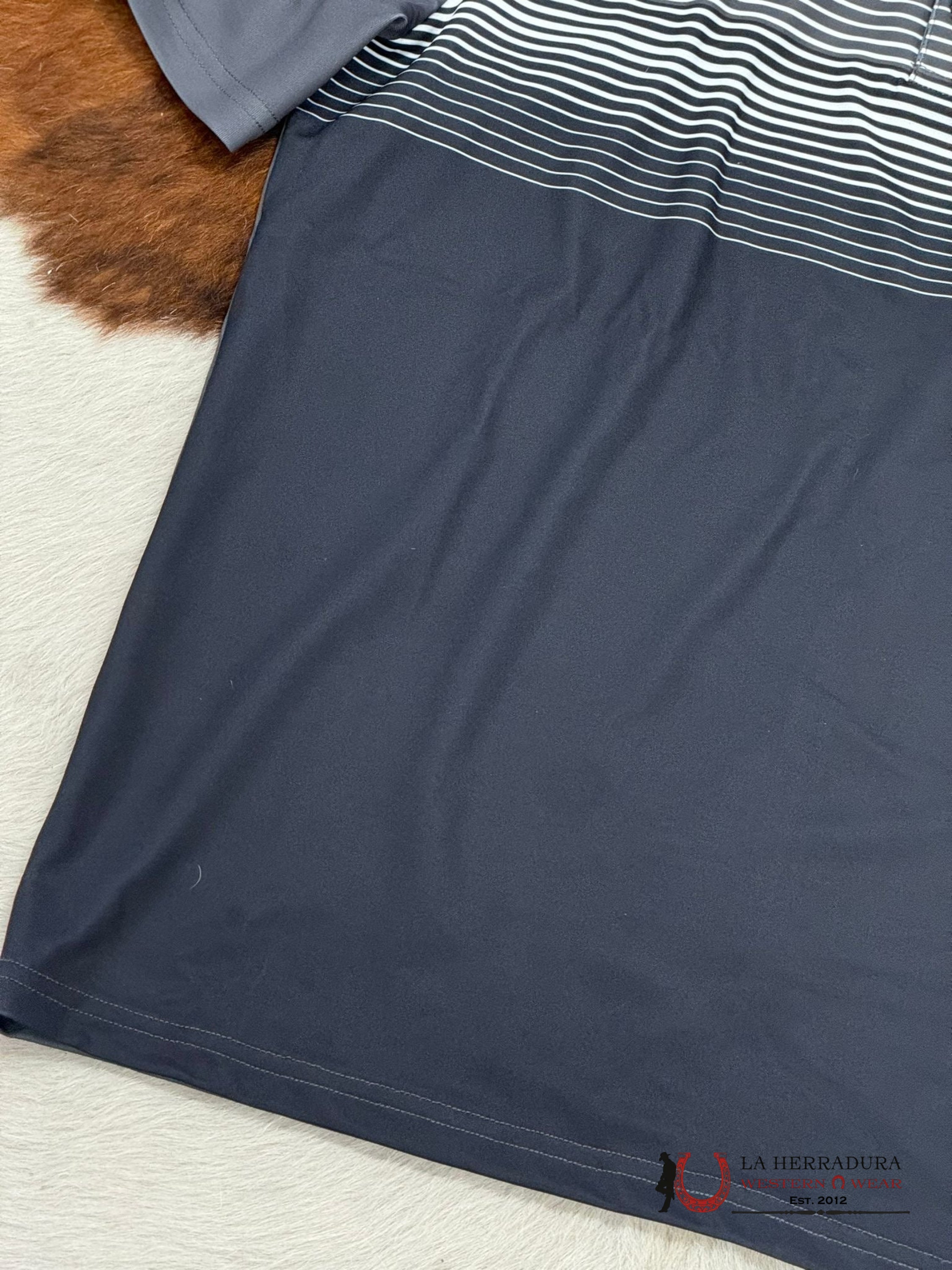 Cinch Polo Grey Purple Short Sleeve Shirt Ropa Hombres