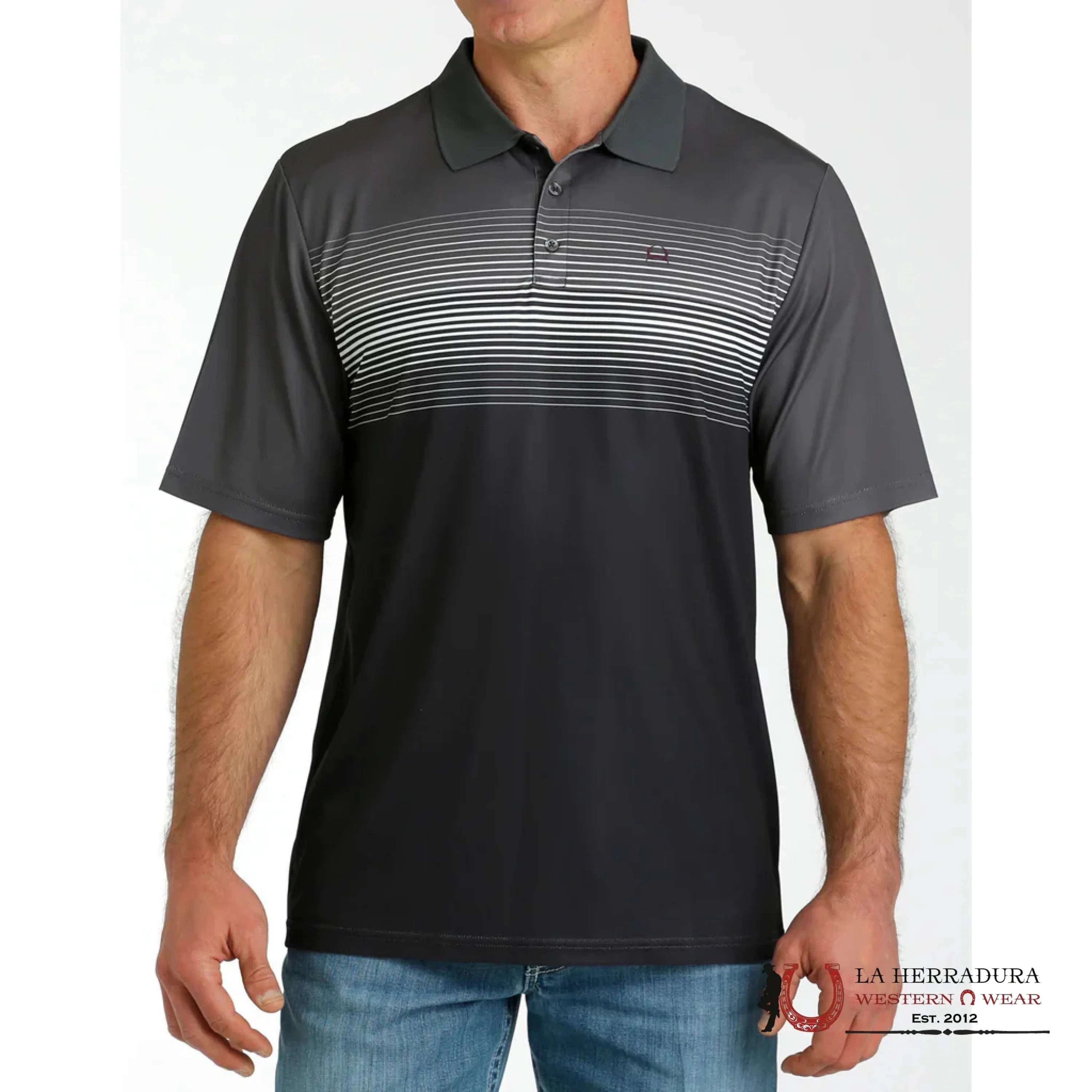 CINCH POLO GREY PURPLE SHORT SLEEVE SHIRT MTK1824008 ROPA HOMBRES