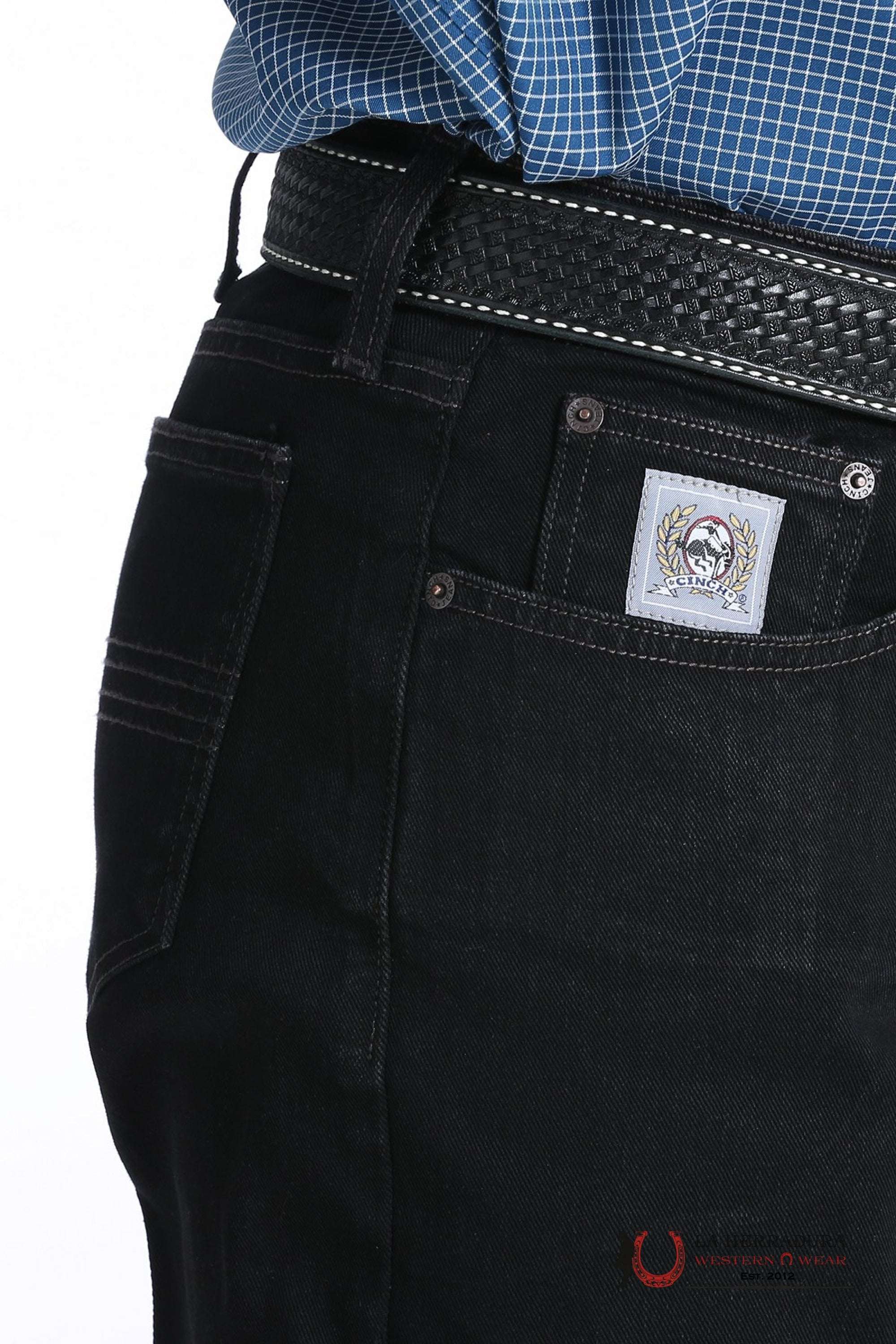 CINCH Silver Label Mid Rise Straight Leg Black MB98034012 ROPA HOMBRES