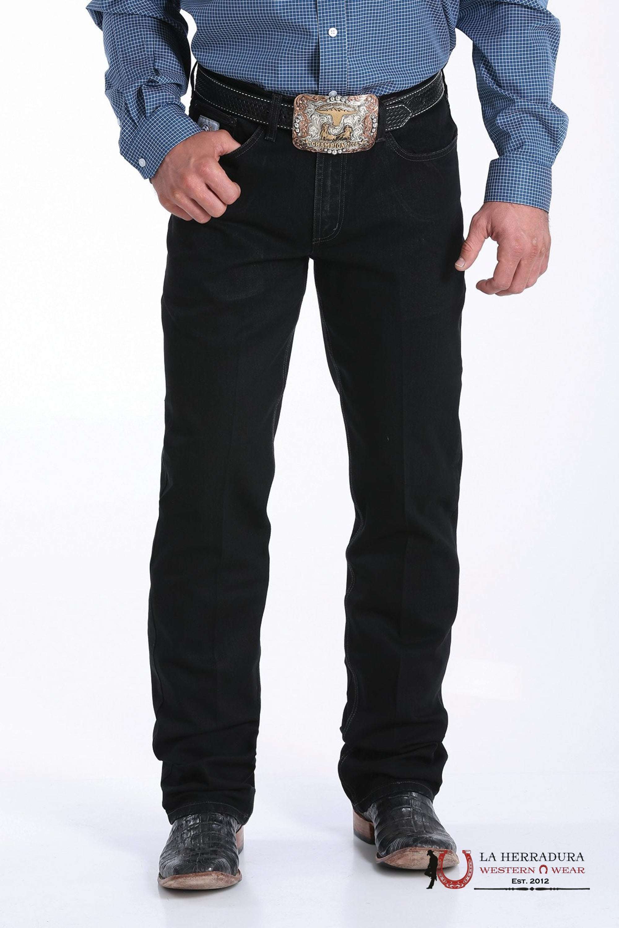 CINCH Silver Label Mid Rise Straight Leg Black MB98034012 ROPA HOMBRES