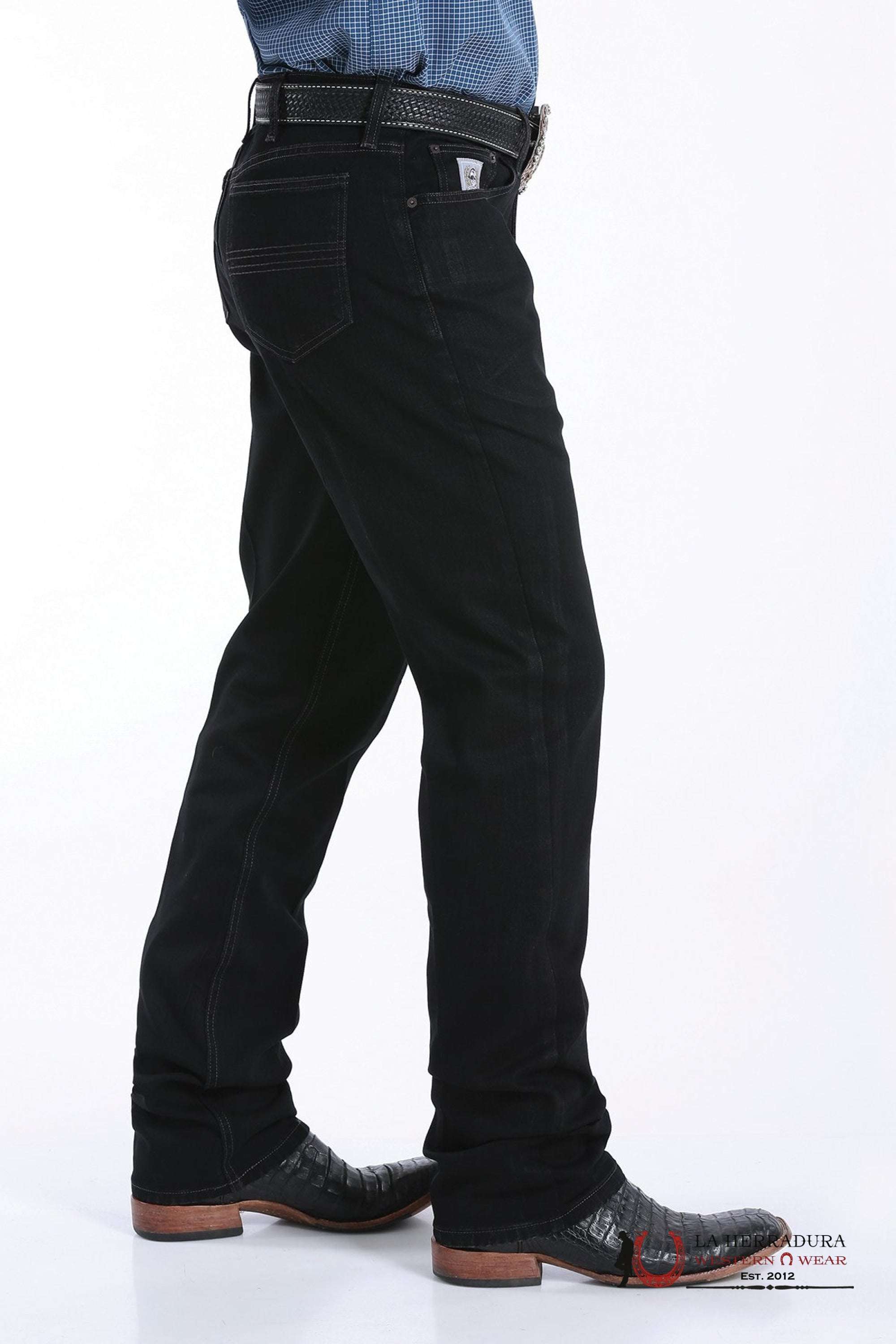 CINCH Silver Label Mid Rise Straight Leg Black MB98034012 ROPA HOMBRES