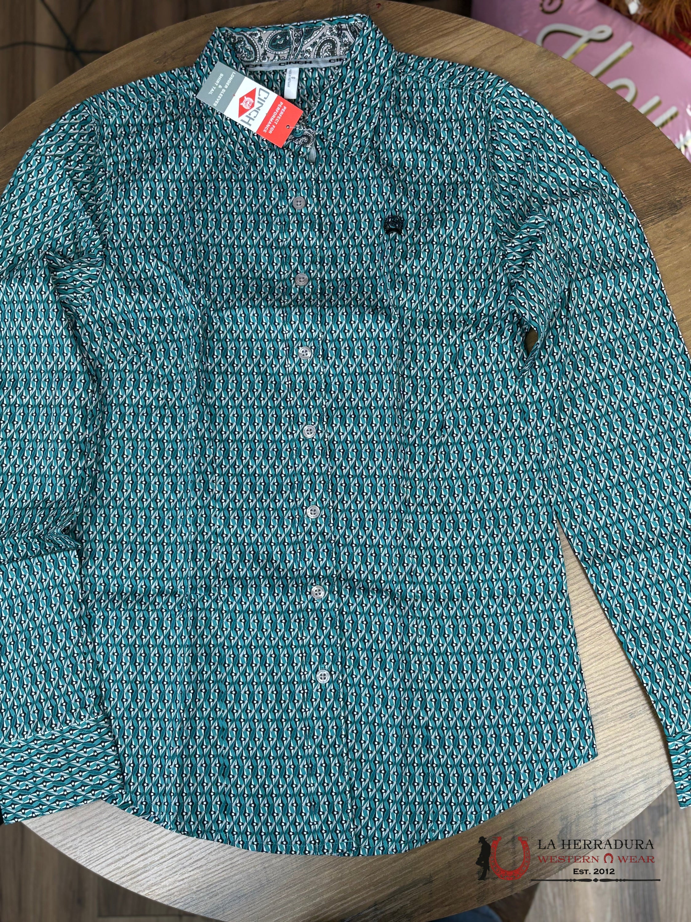 Panhandle Turquoise Western Print Ropa Mujeres