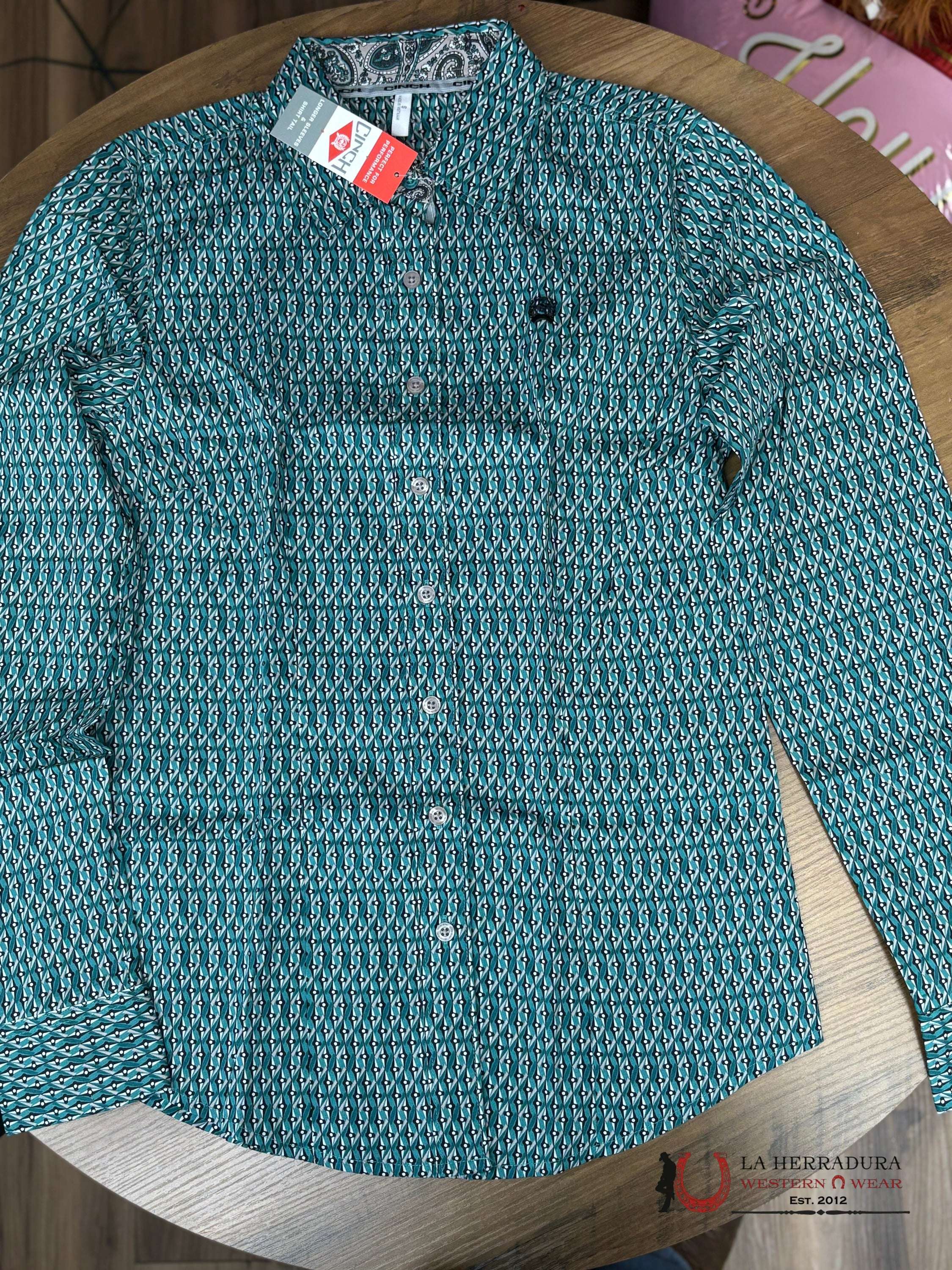 Panhandle Turquoise Western Print Ropa Mujeres
