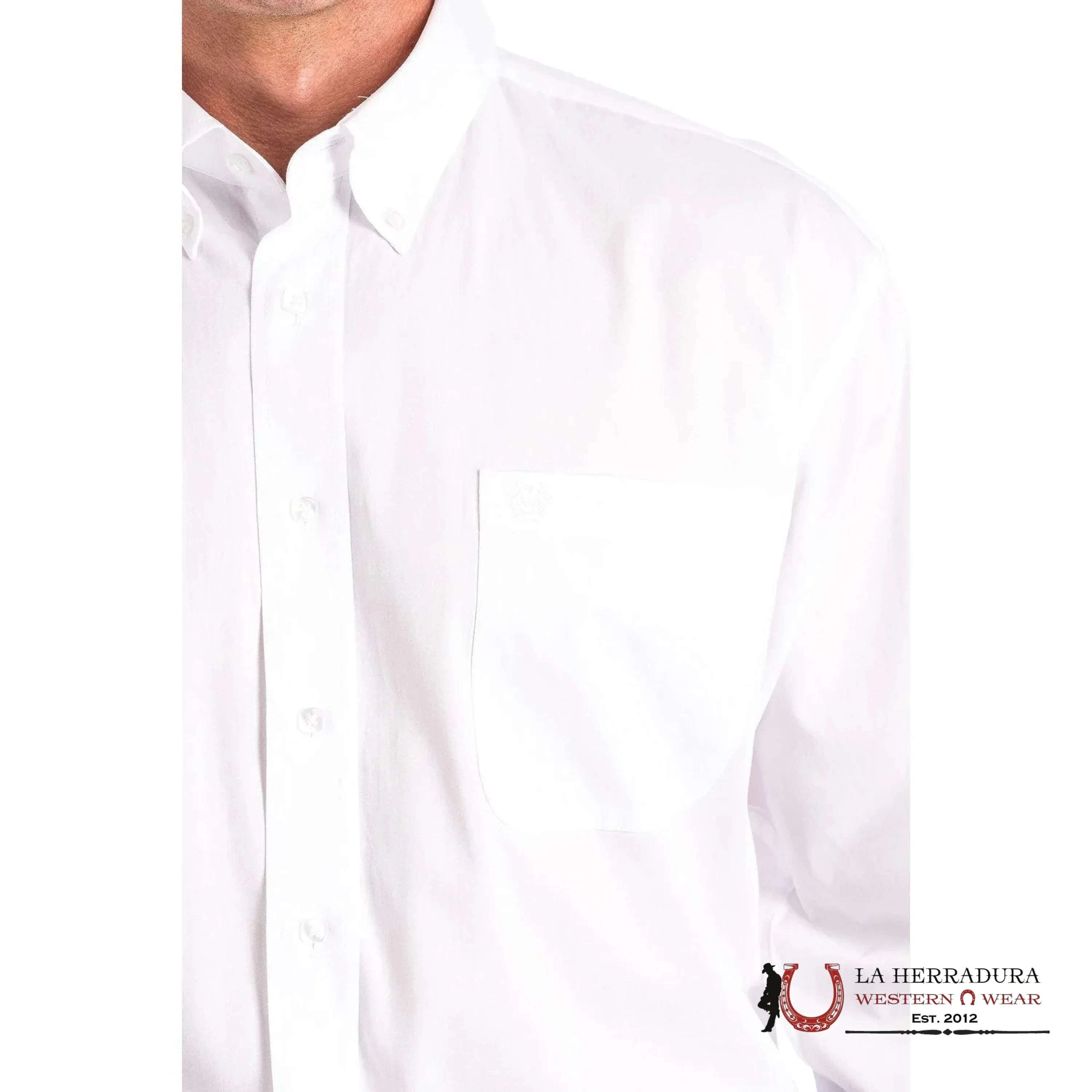 CINCH WHITE SOLID BUTTON DOWN SHIRT MT10320020 ROPA HOMBRES