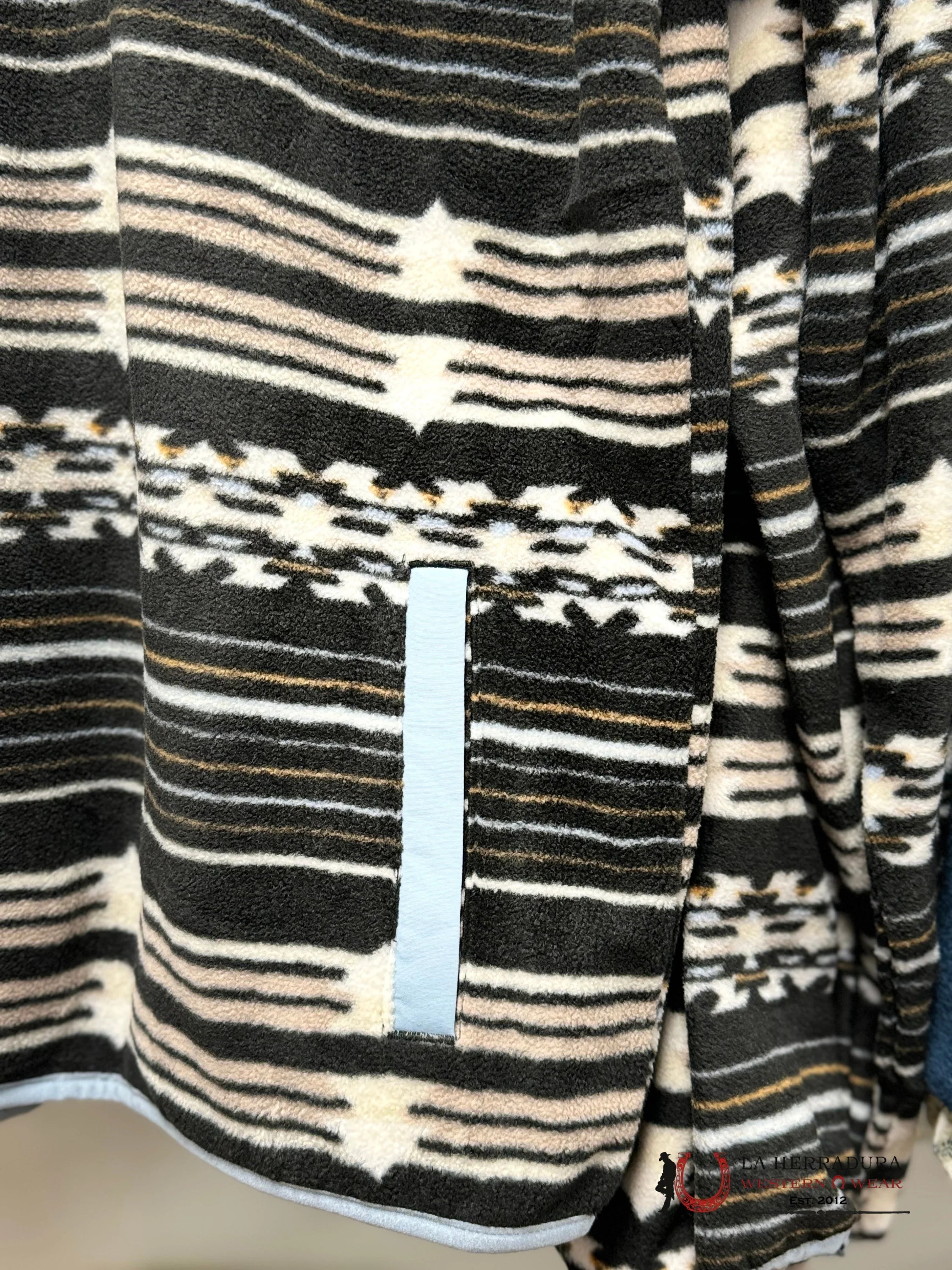 Cinch Womens Pullover Black/White Blue & Aztec Pattern Ropa Mujeres