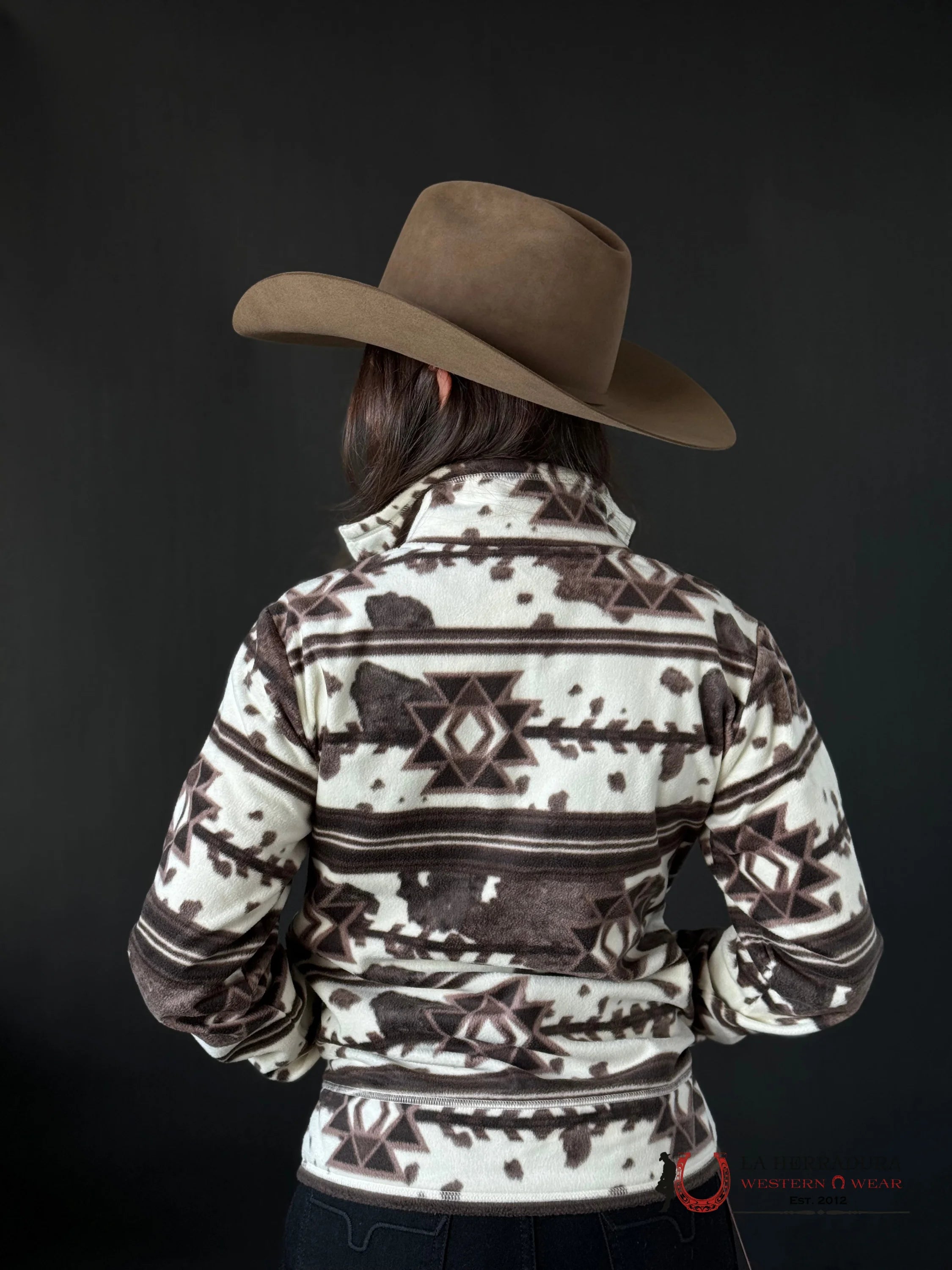 Cinch Womens Pullover Black/White & Aztec Pattern Ropa Mujeres