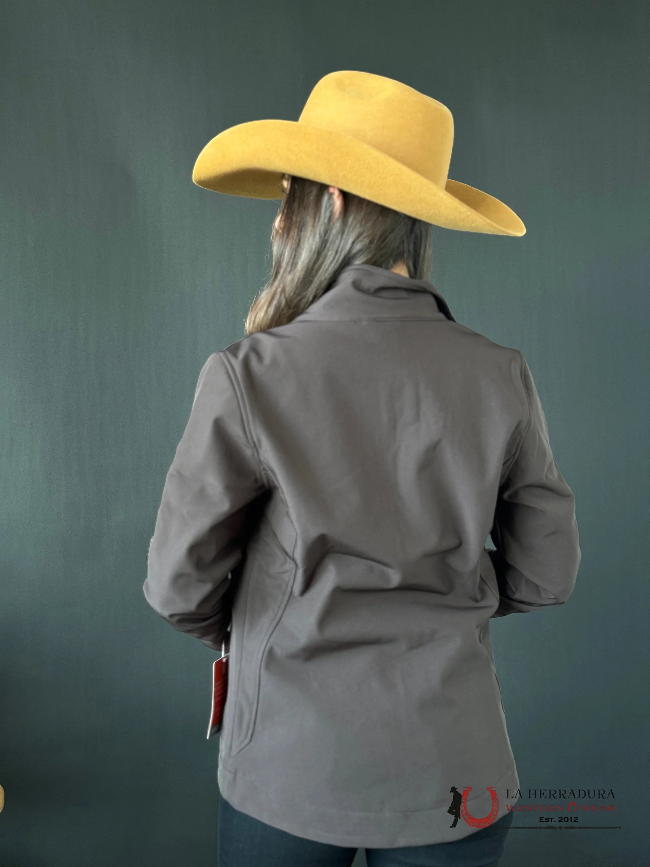 Cinch Womens Brown / Turquise Team Logo Softshell Jacket Ropa Mujeres