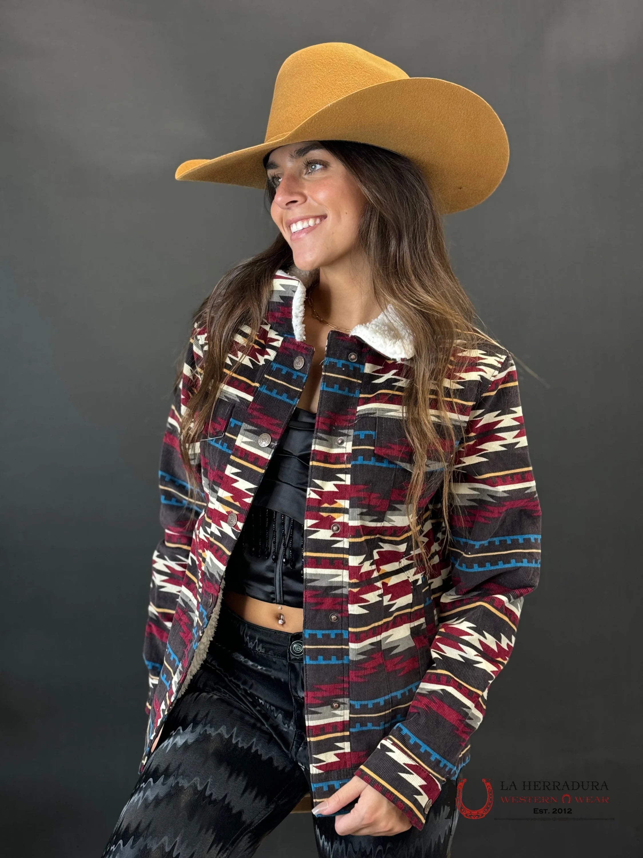 Cinch Womens Multi Color Sherpa Button Up Ropa Mujeres