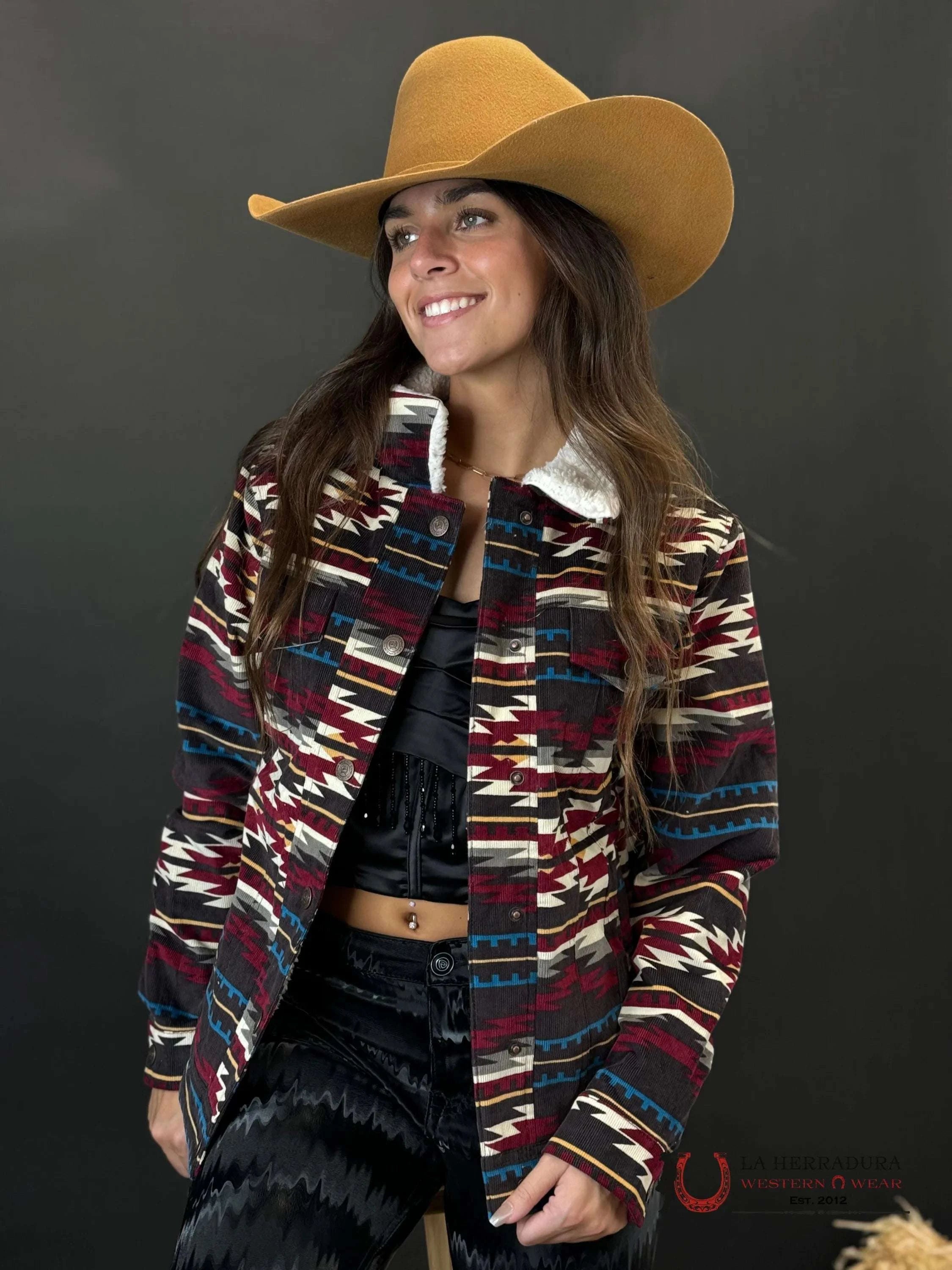 Cinch Womens Multi Color Sherpa Button Up Ropa Mujeres