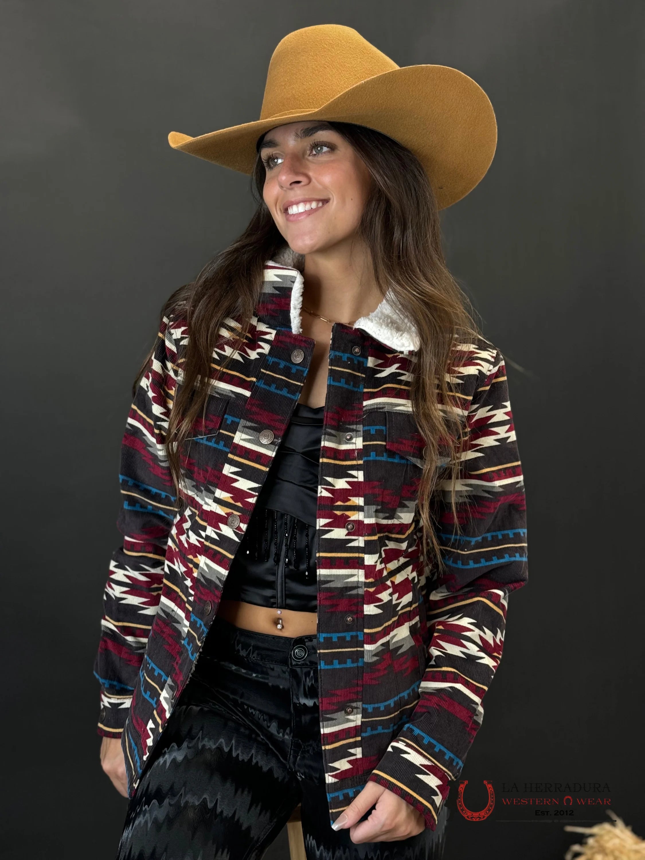Cinch Womens Multi Color Sherpa Button Up Ropa Mujeres