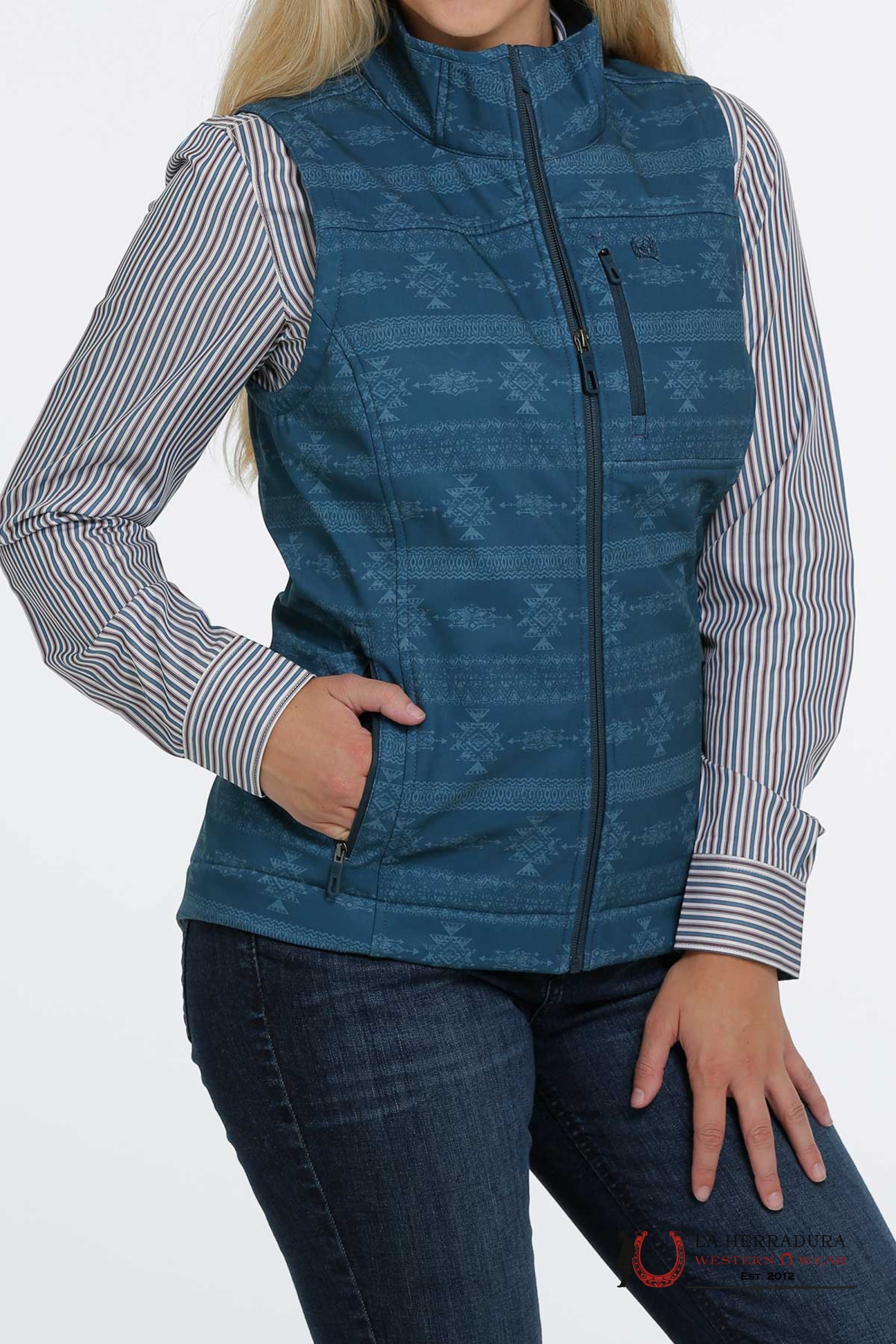 CINCH WOMEN VEST TEAL CONCEALED CARRY MAV9882006 ROPA MUJERES