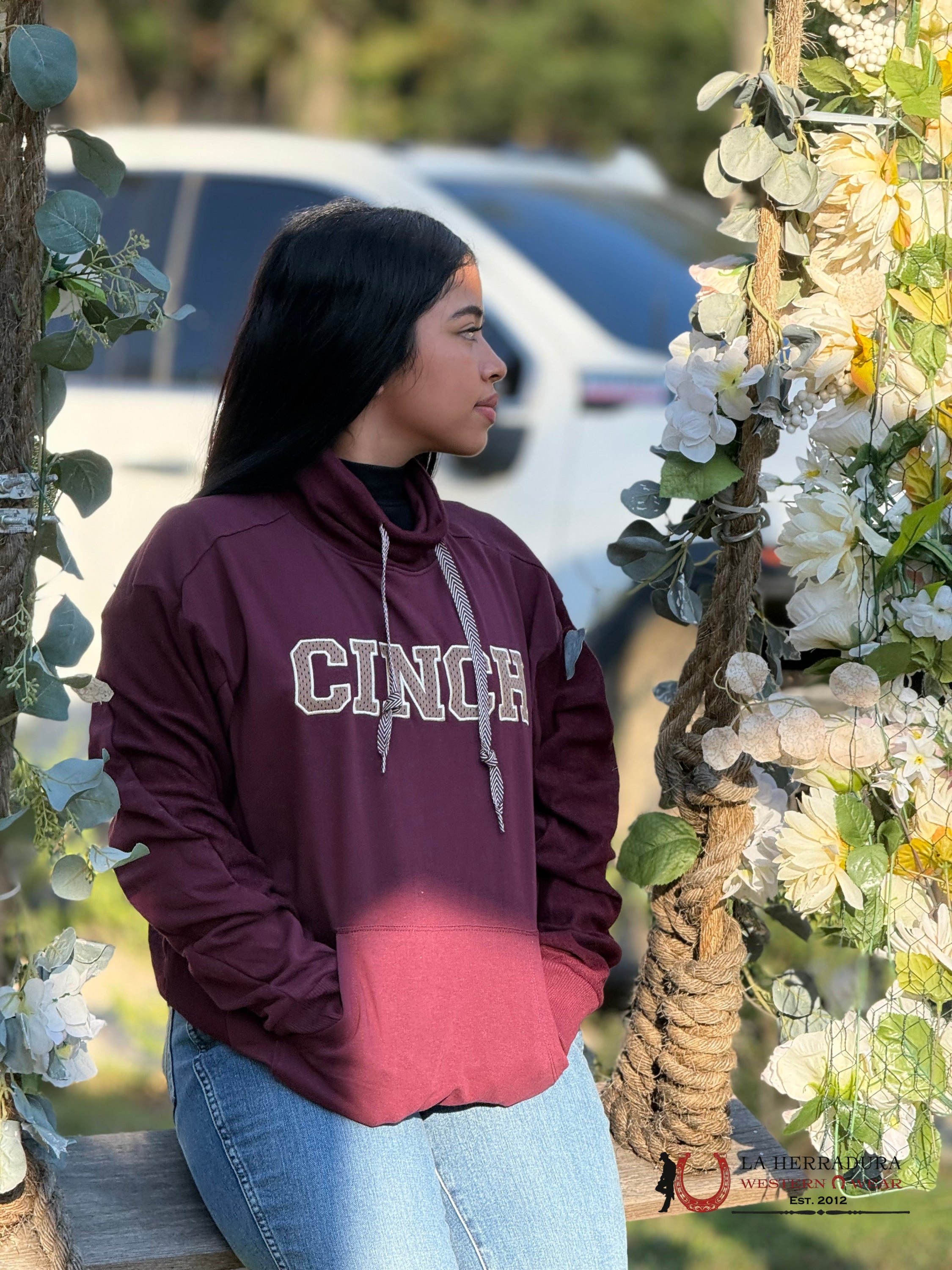 Cinch Womens French Terry Hoodie - Purple Ropa Mujeres