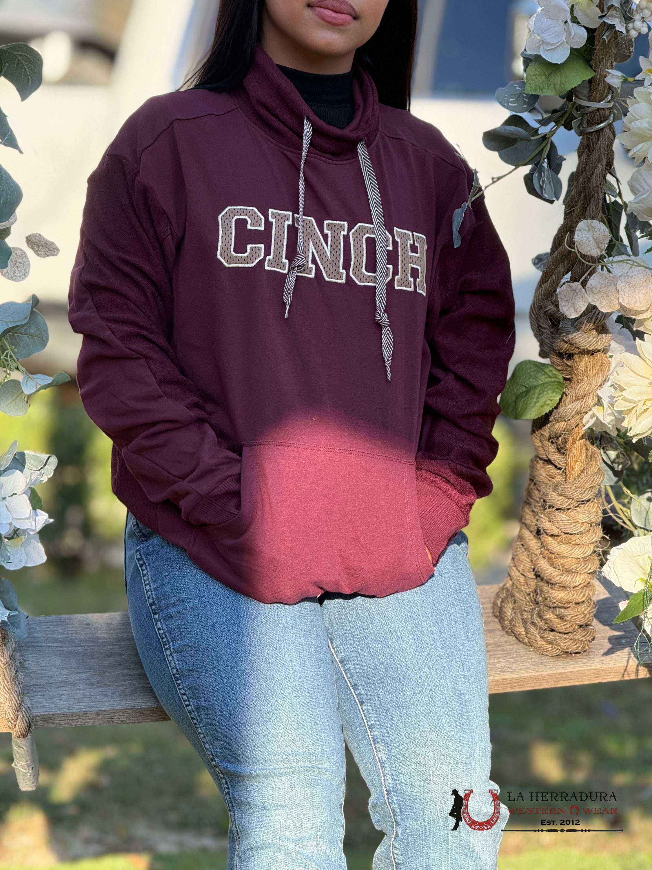 Cinch Womens French Terry Hoodie - Purple Ropa Mujeres