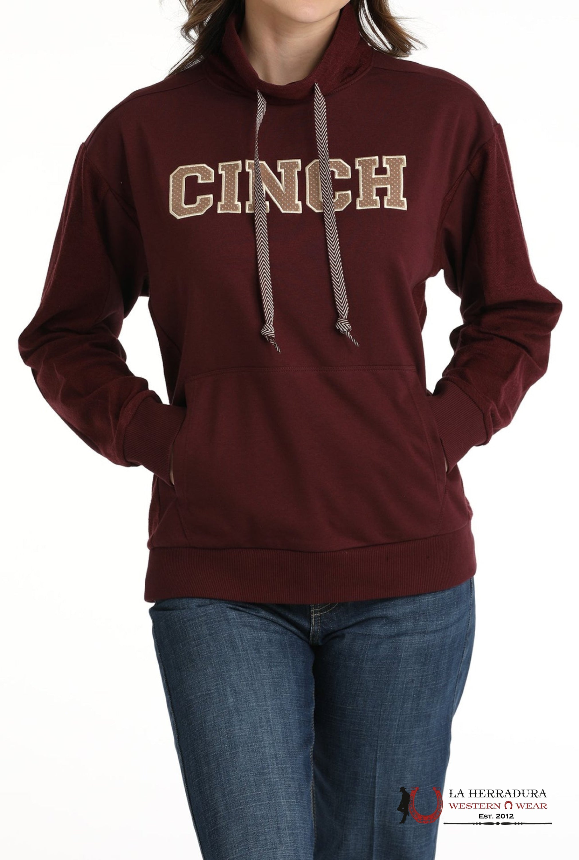Cinch Womens French Terry Hoodie - Purple Ropa Mujeres