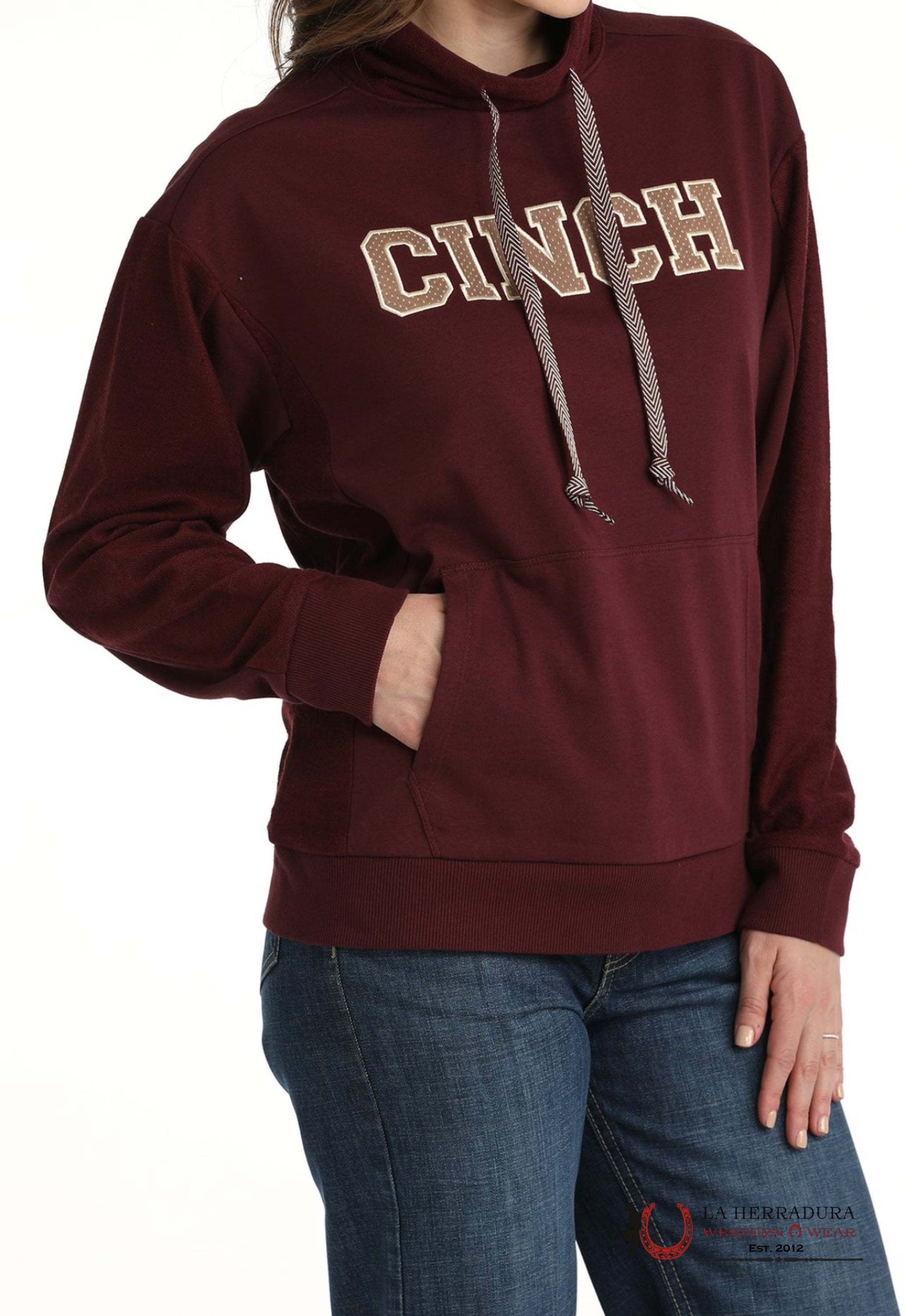 Cinch Womens French Terry Hoodie - Purple Ropa Mujeres