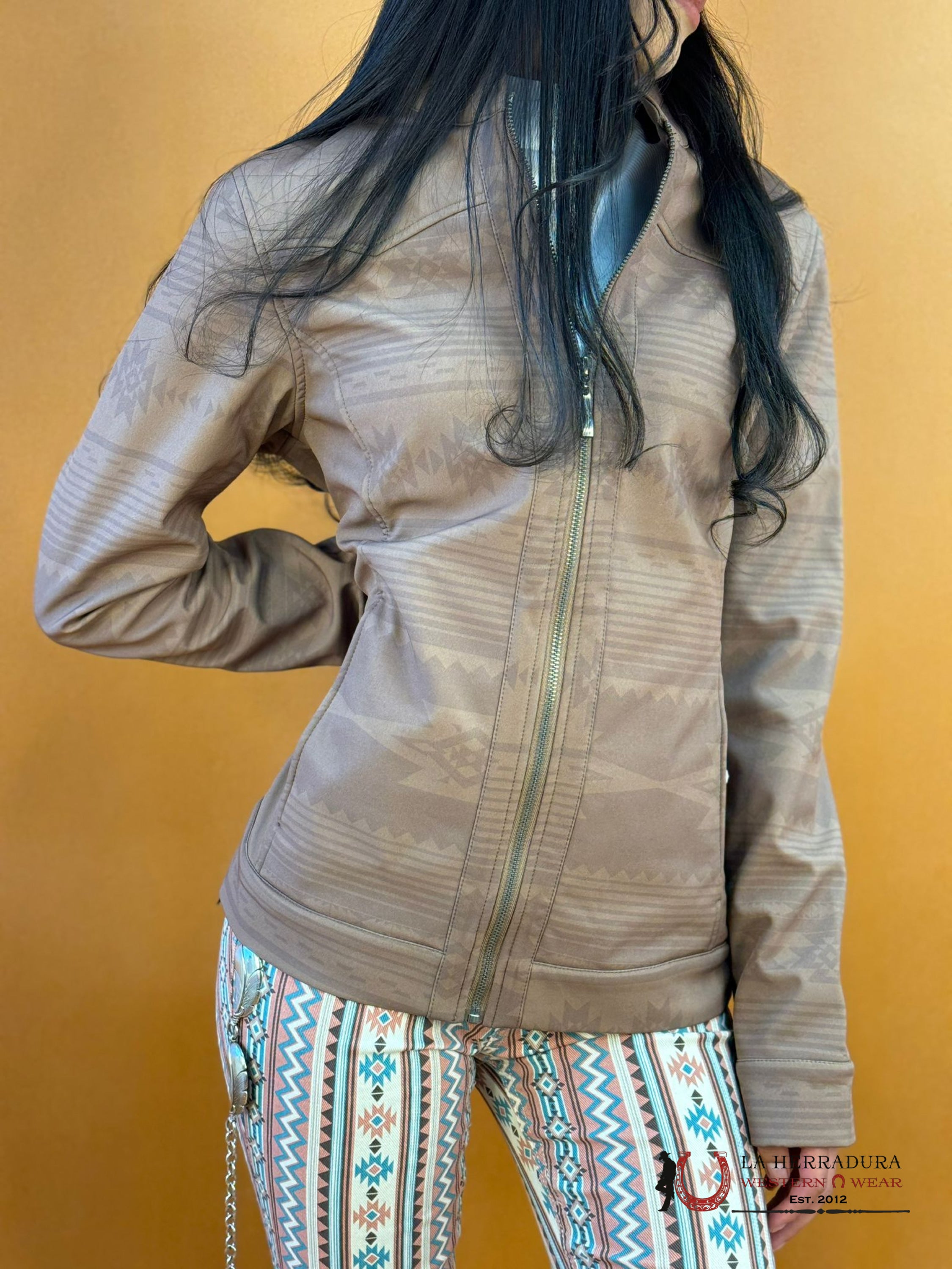 Cinch Womens Jacket Tan Light Aztec Print Ropa Mujeres