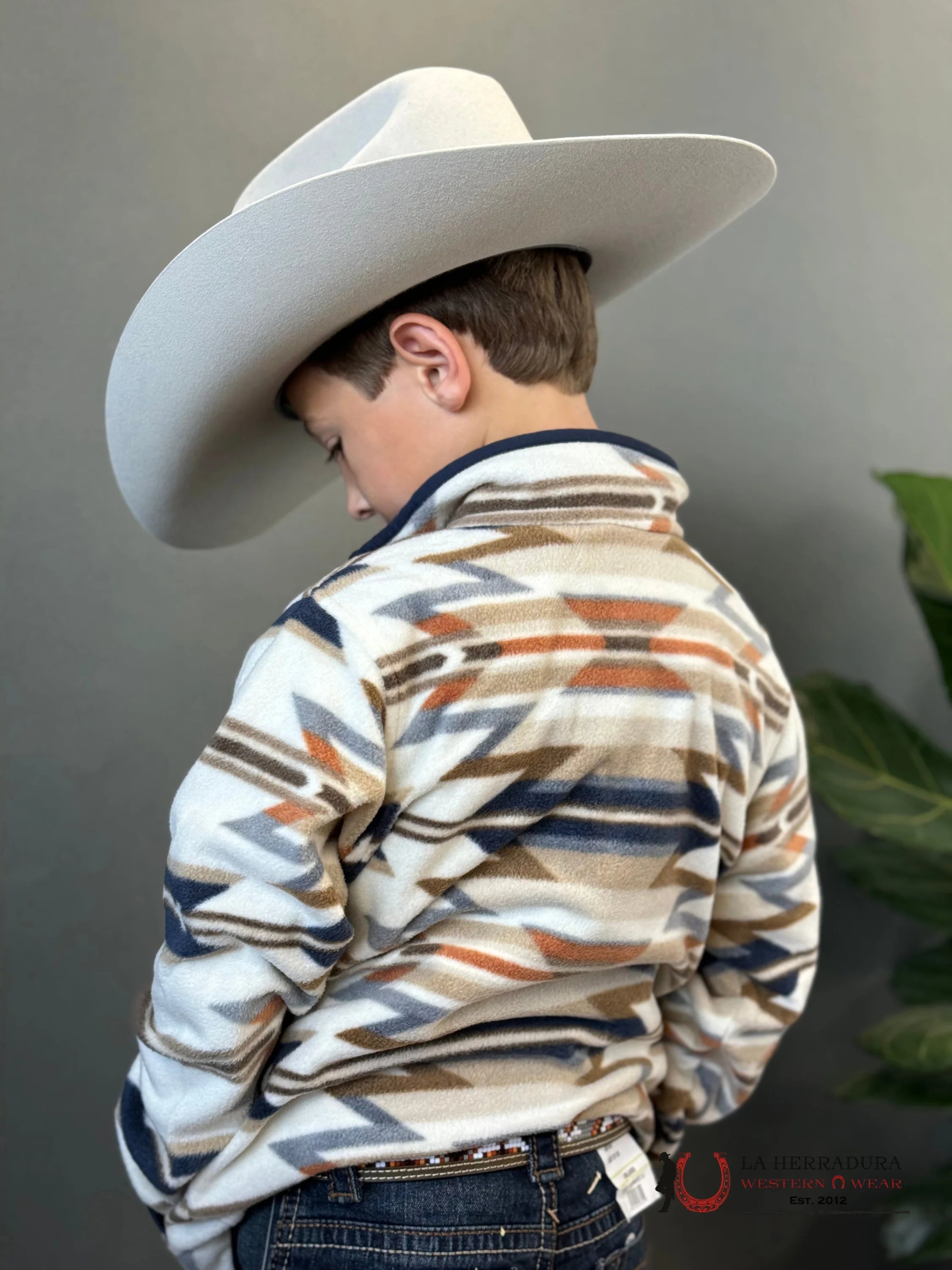 Cinch Youth Fleece Cream Aztec Pull Over Niños