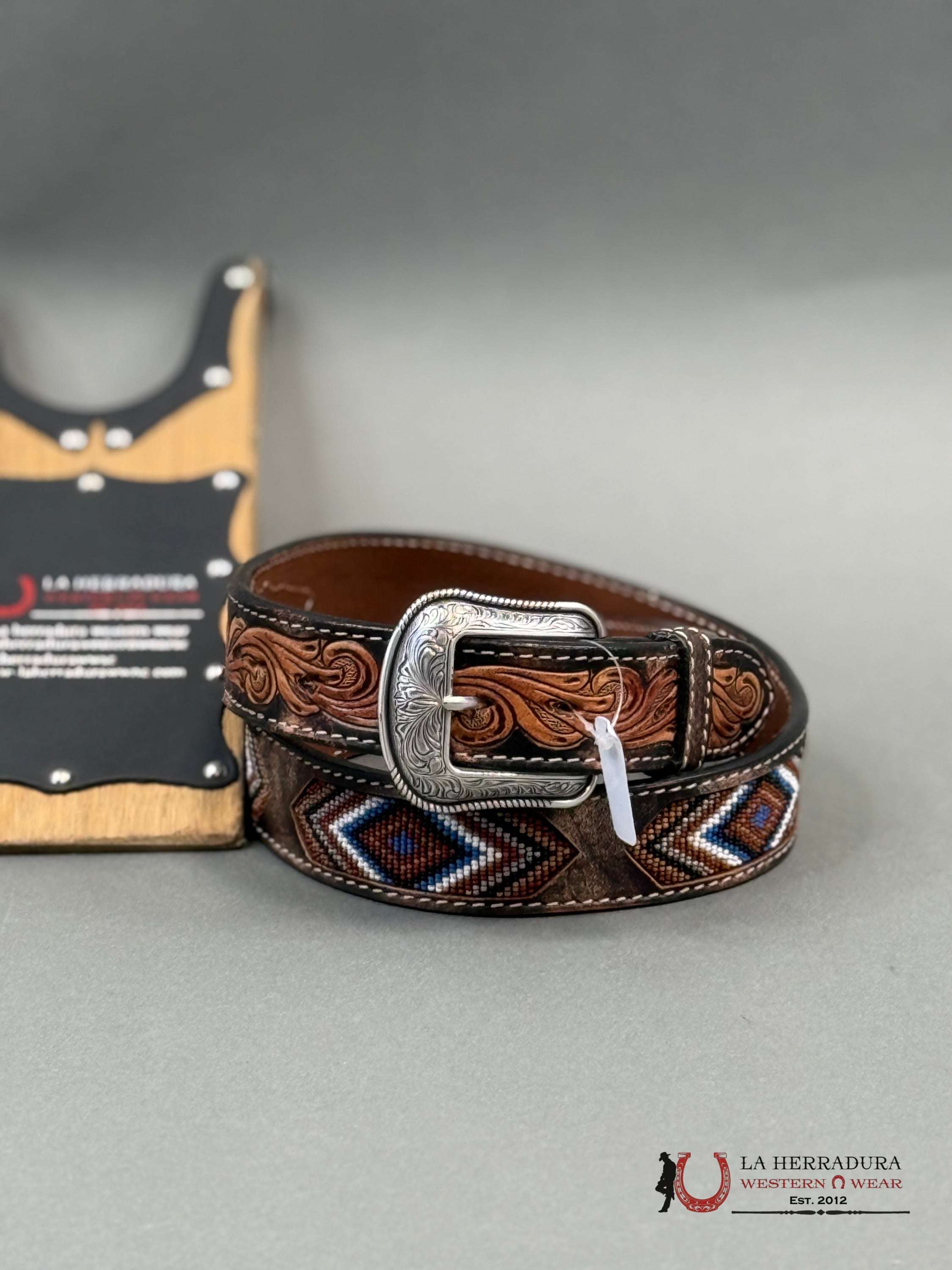 Cinto Azteca Nacona Aztec Blue Cinturones Hombres