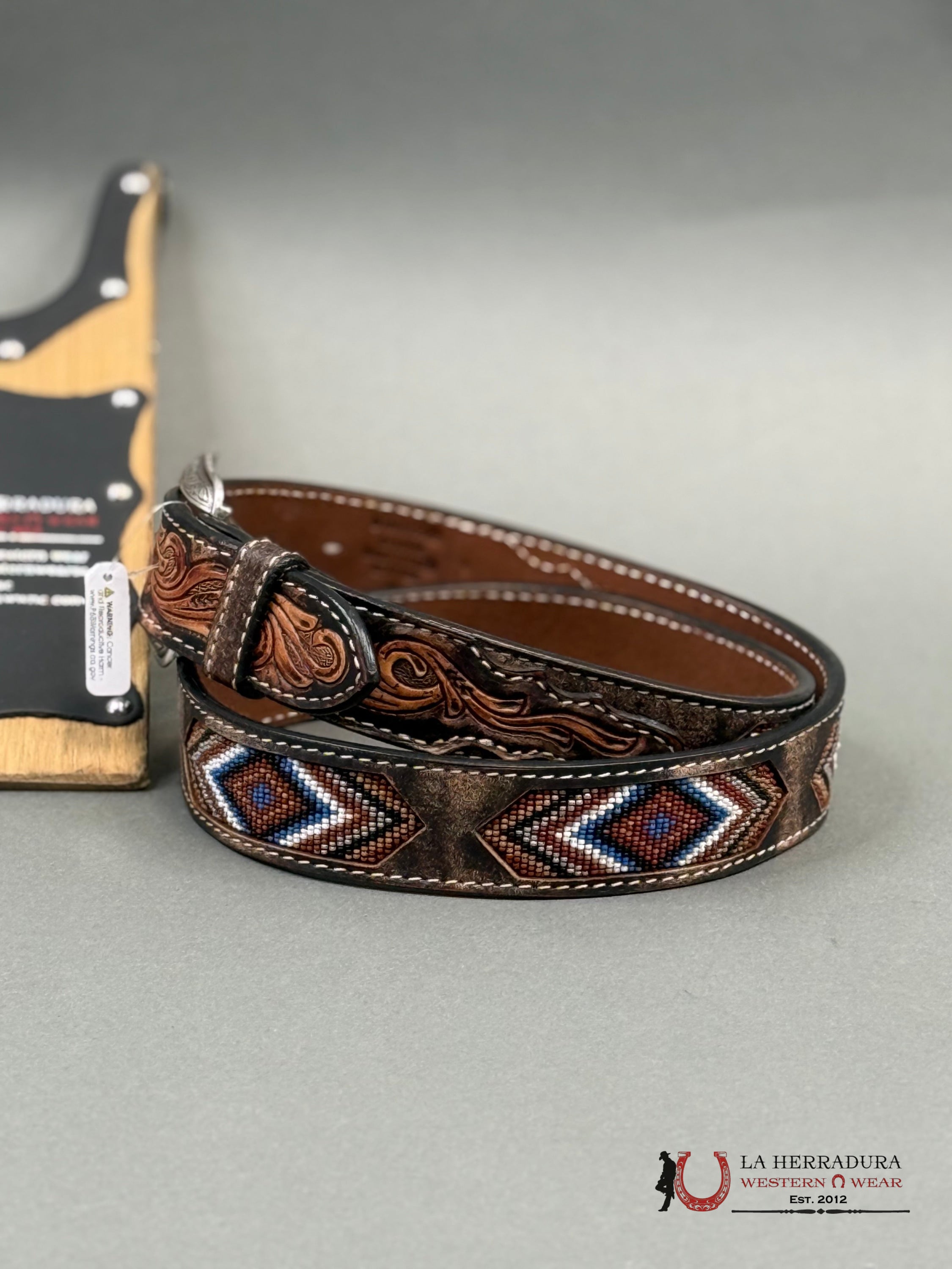 Cinto Azteca Nacona Aztec Blue Cinturones Hombres