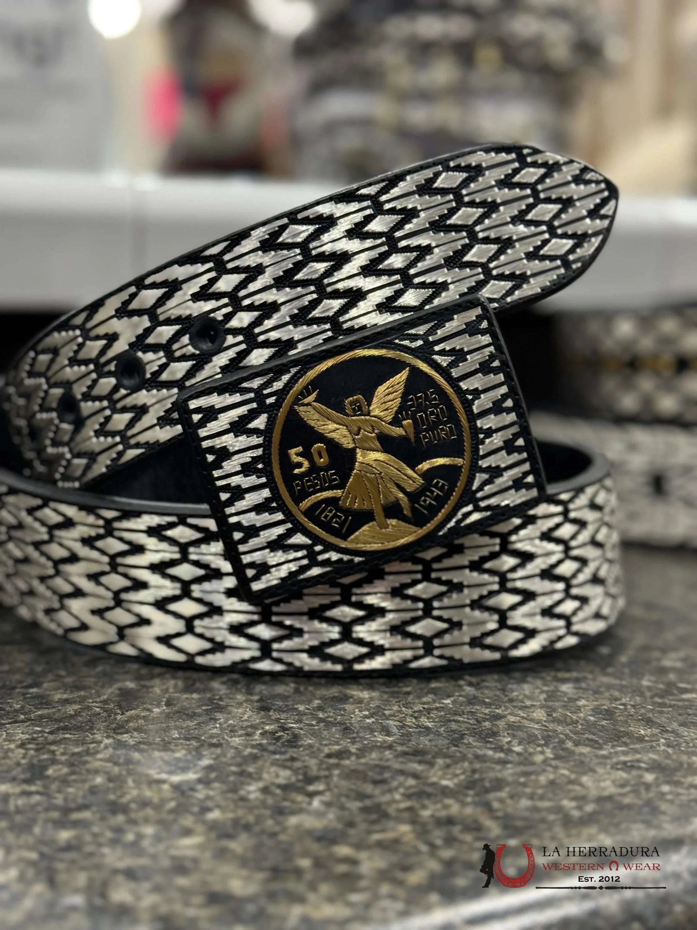 Cinto De Plata Centenario Dorado 50 Pesos Cinturones Hombres
