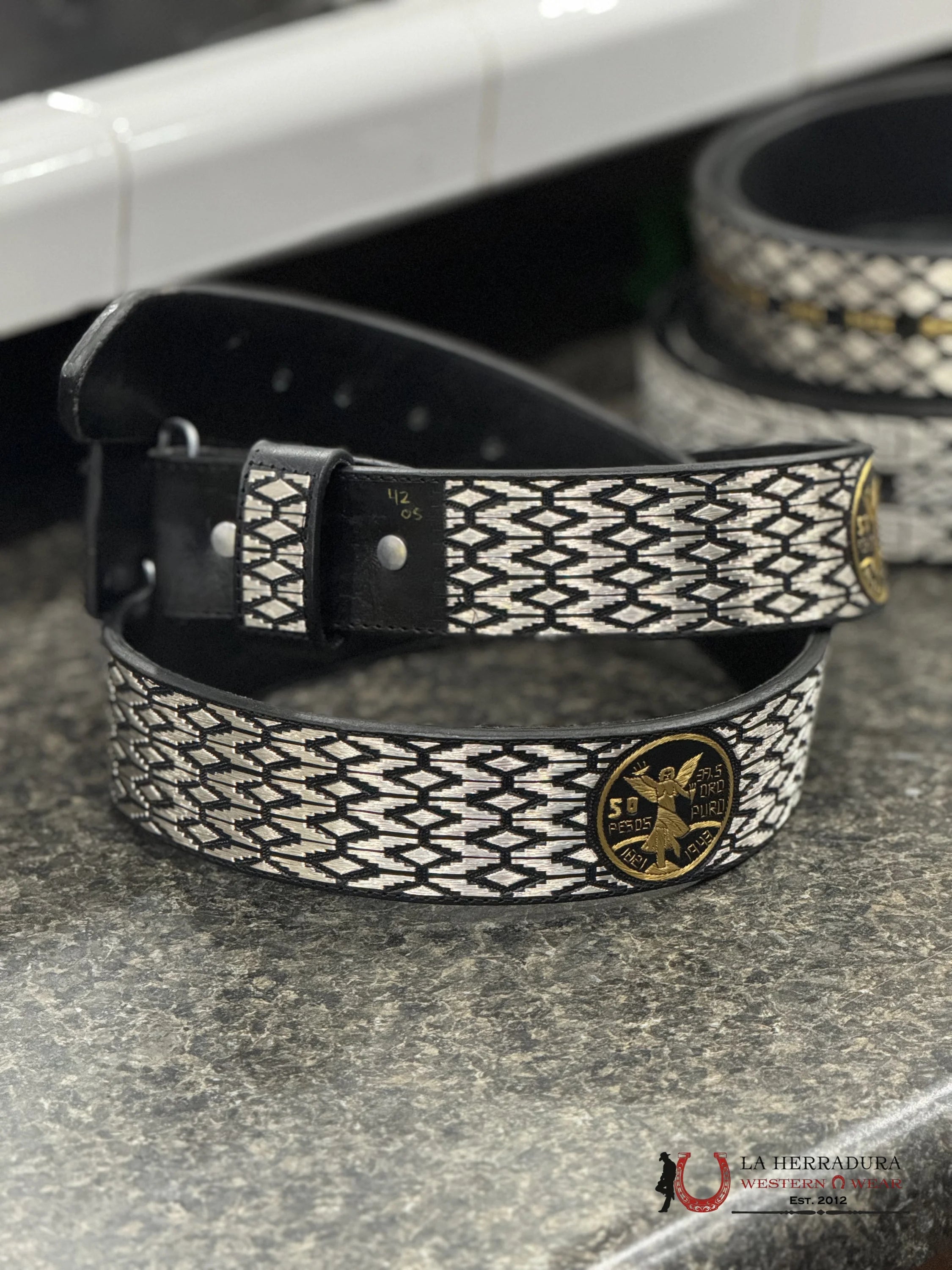 Cinto De Plata Centenario Dorado 50 Pesos Cinturones Hombres