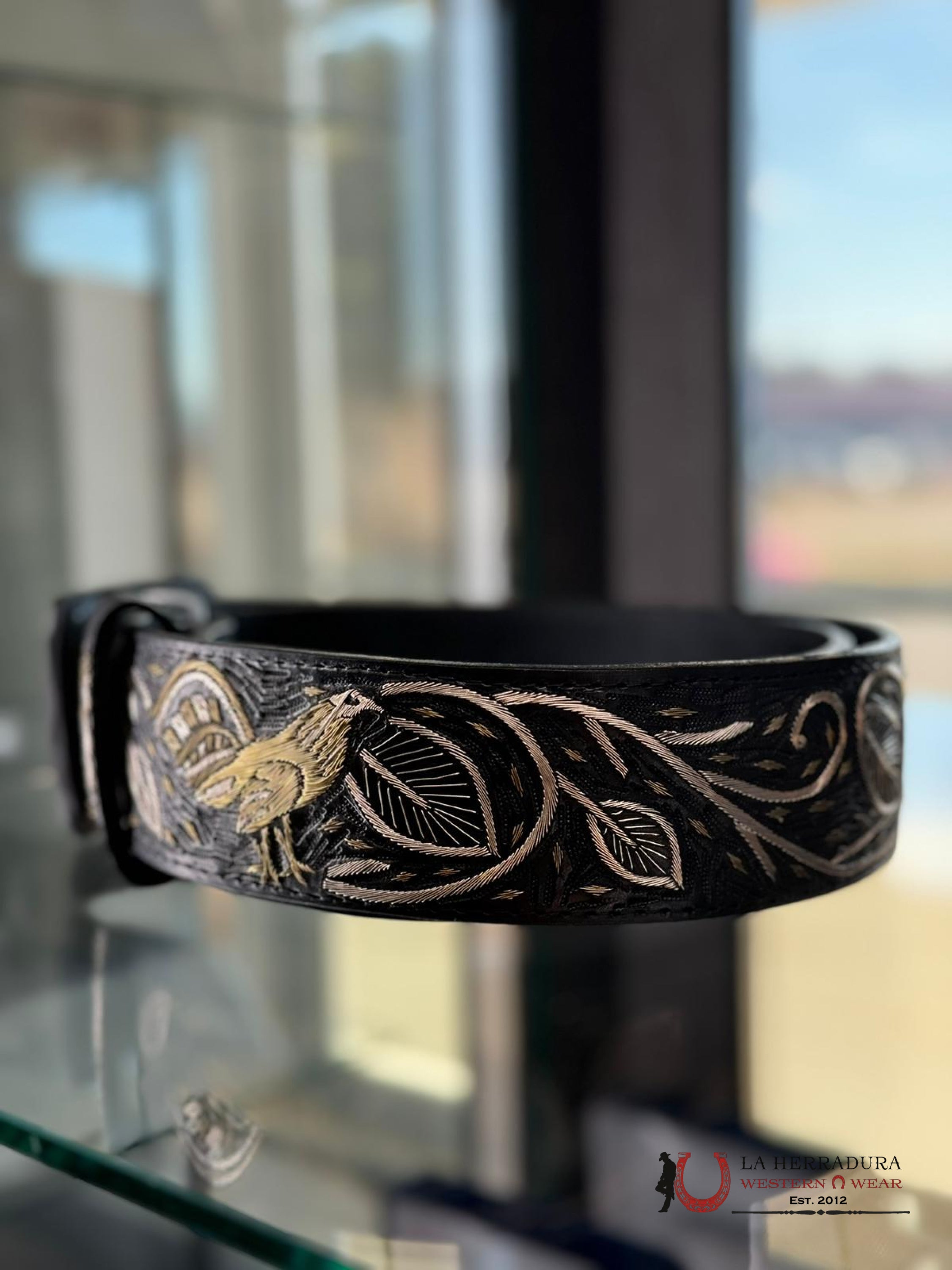 Cinto De Plata Gallo Dorado Tallo Frondoso Cinturones Hombres