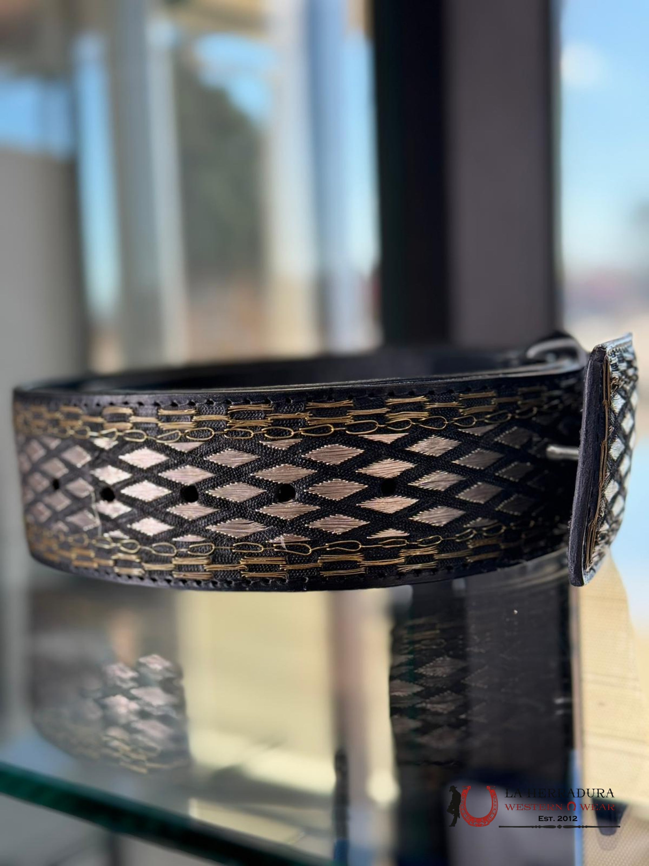 Cinto De Plata Rhombus Eslabon Dorado Cinturones Hombres