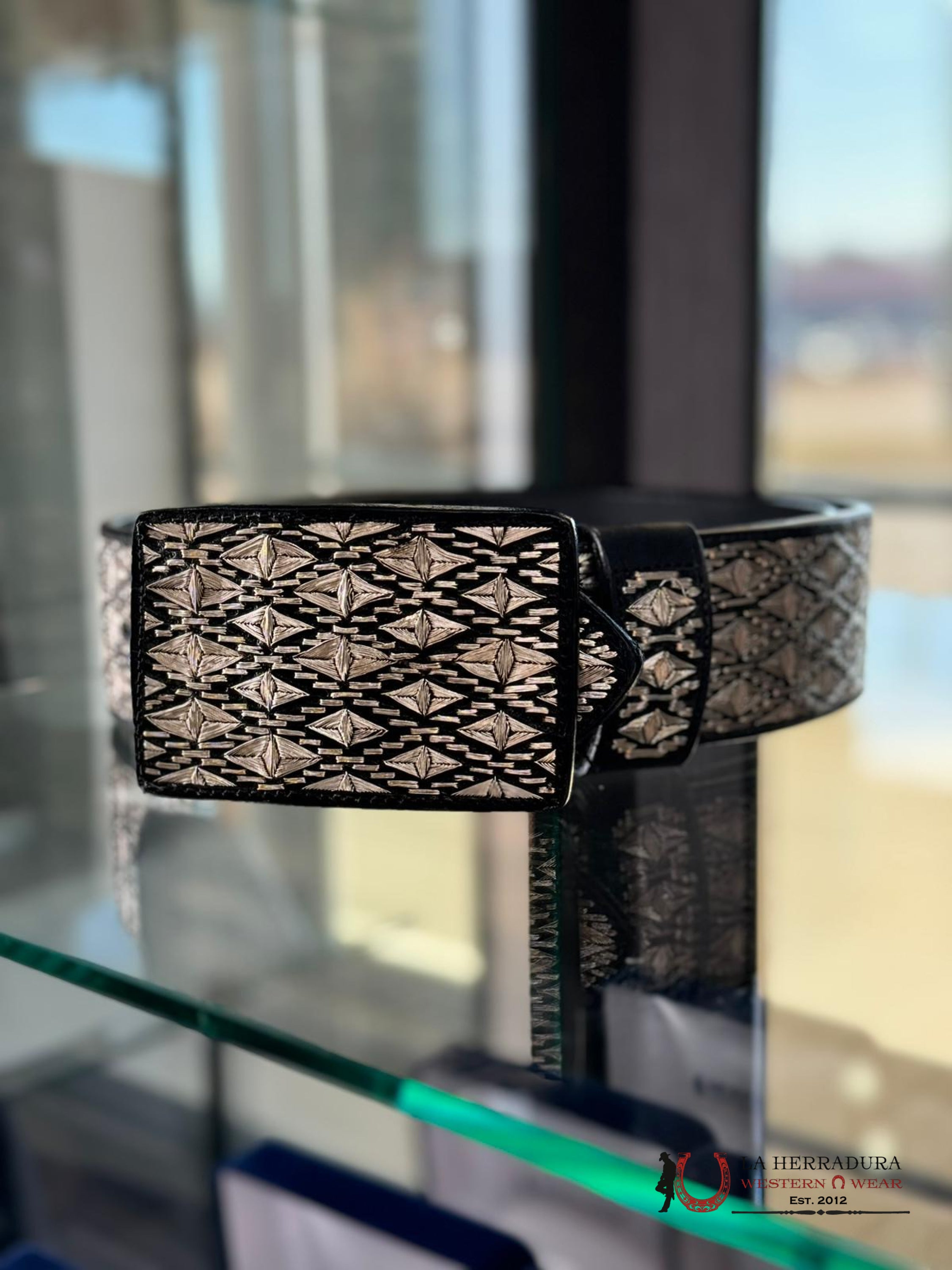 Cinto De Plata Rhombus Eye Cinturones Hombres