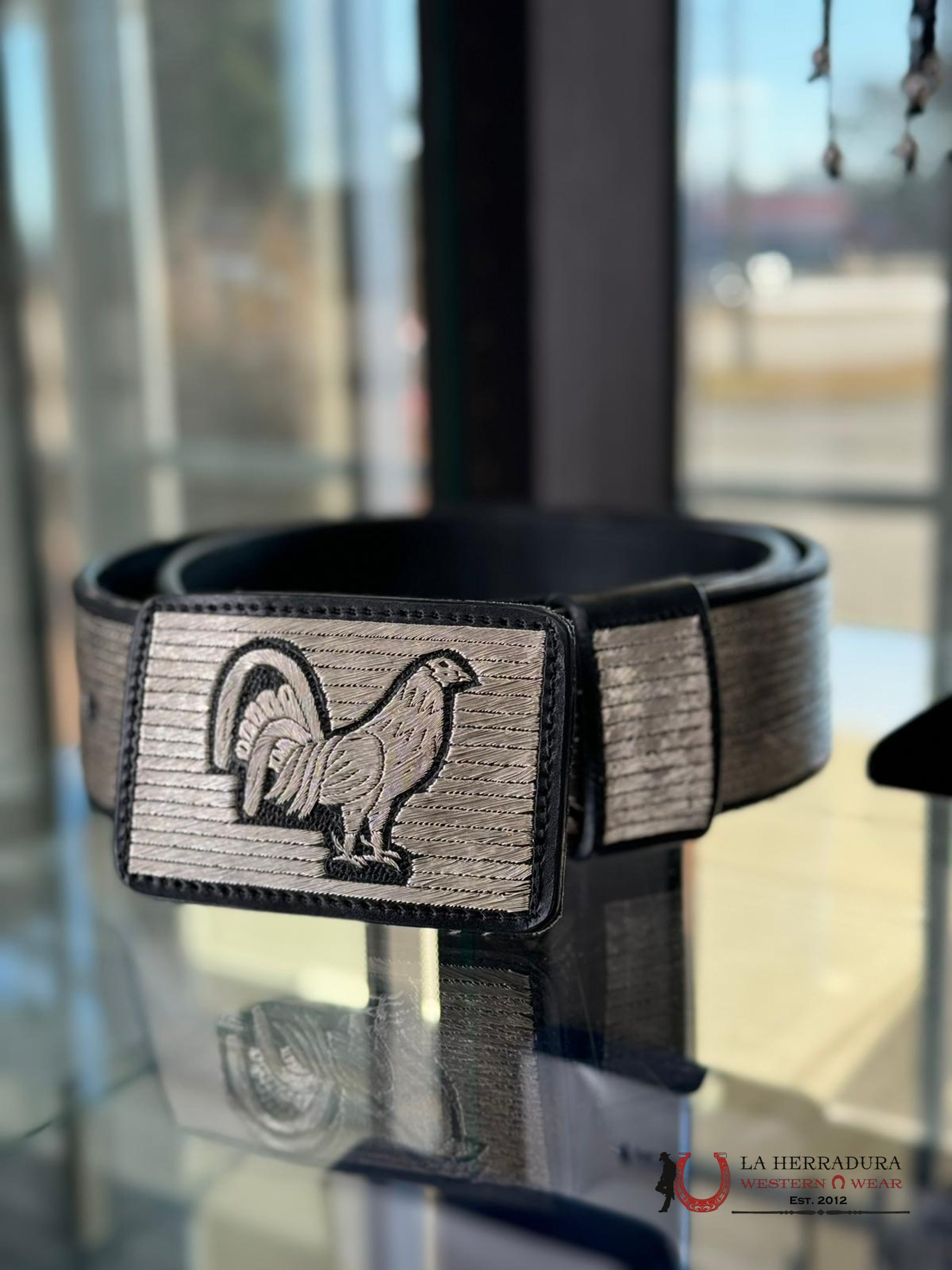 Cinto De Plata Villa Gallo Forrado Por Todo Cinturones Hombres