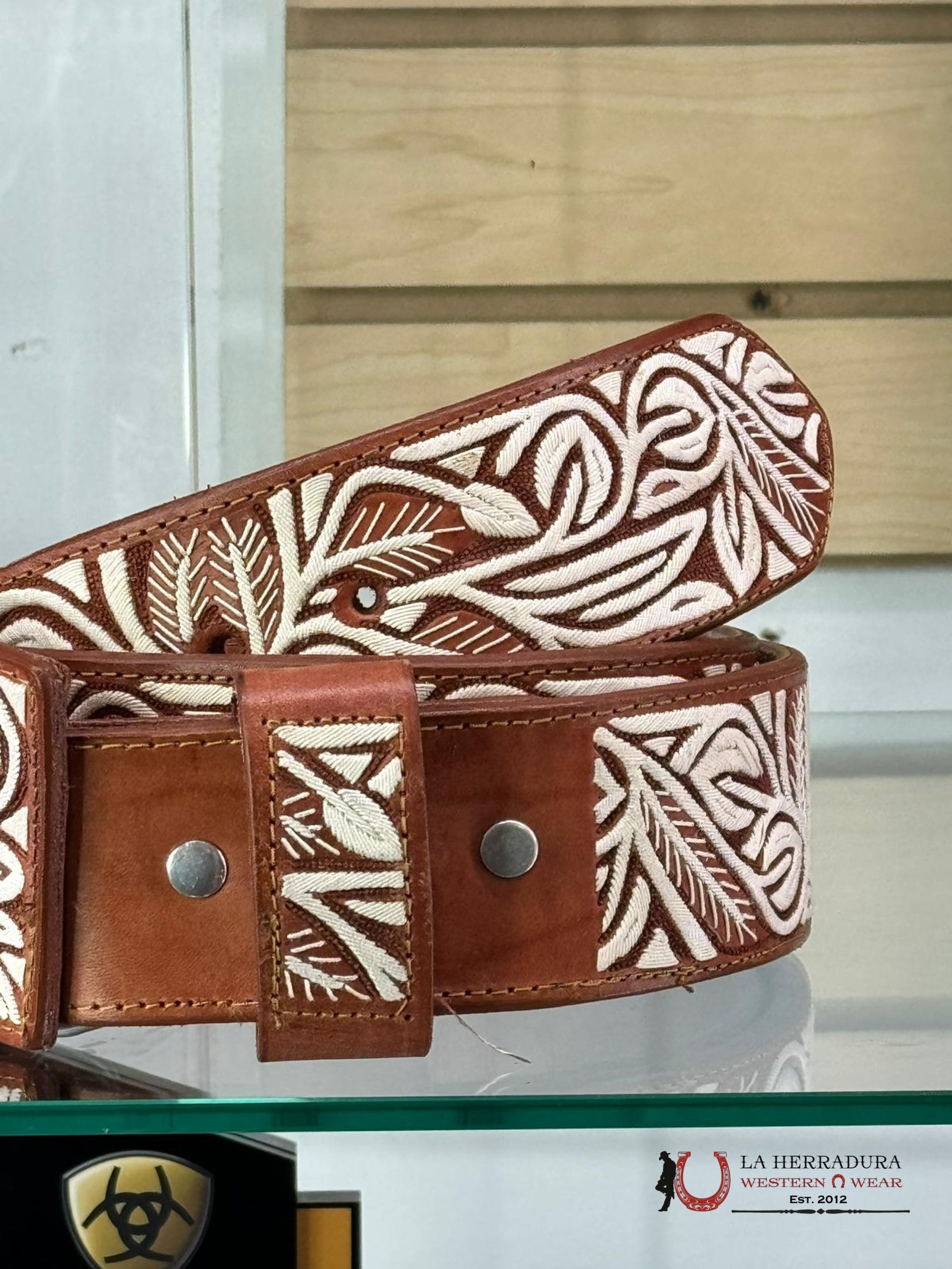 Cinto Piteado Cafe Gallo Frondoso Cinturones Hombres