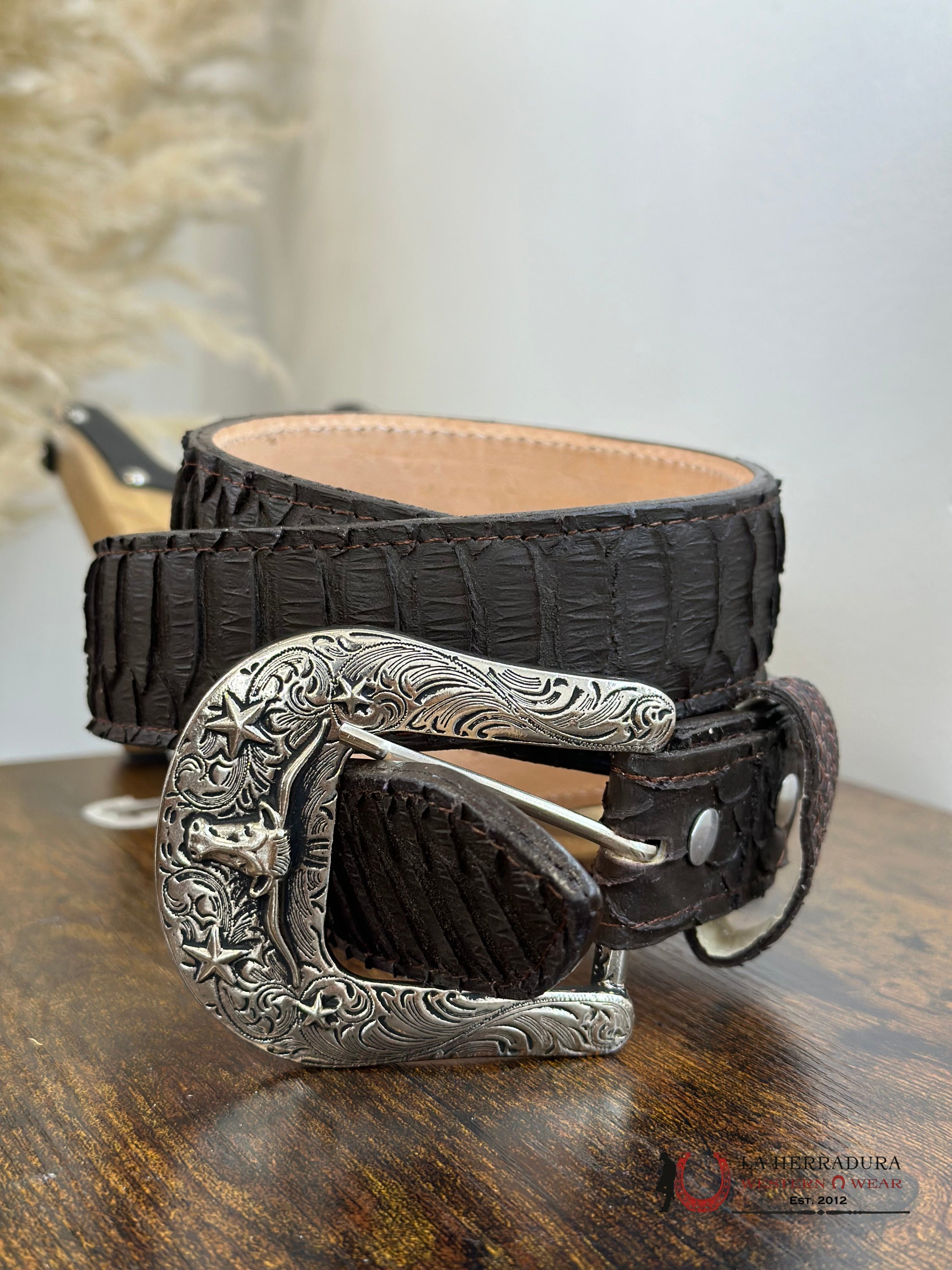 Cinto Rockem’ Print Python Brown Belt Cinturones Hombres