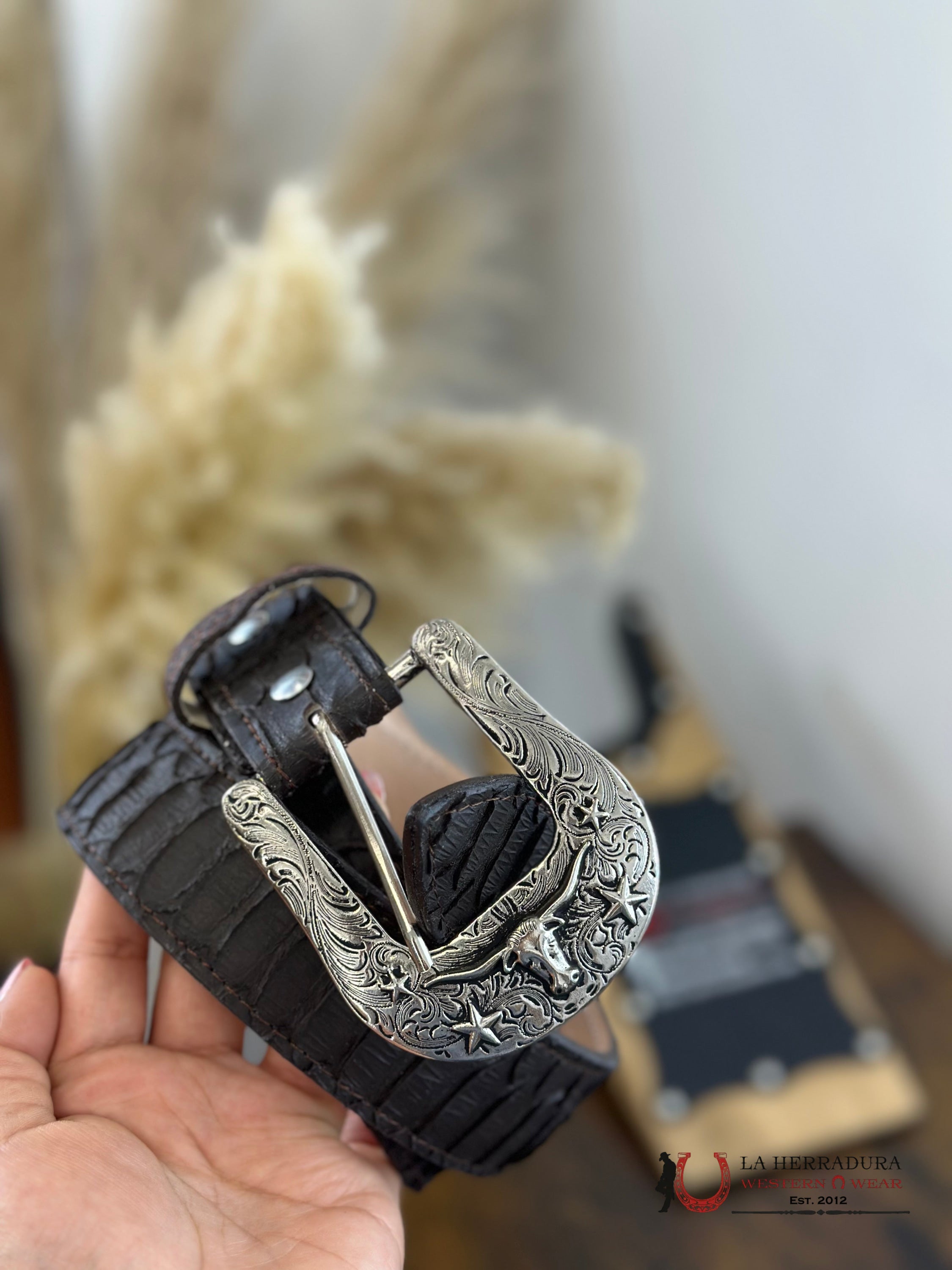 Cinto Rockem’ Print Python Brown Belt Cinturones Hombres