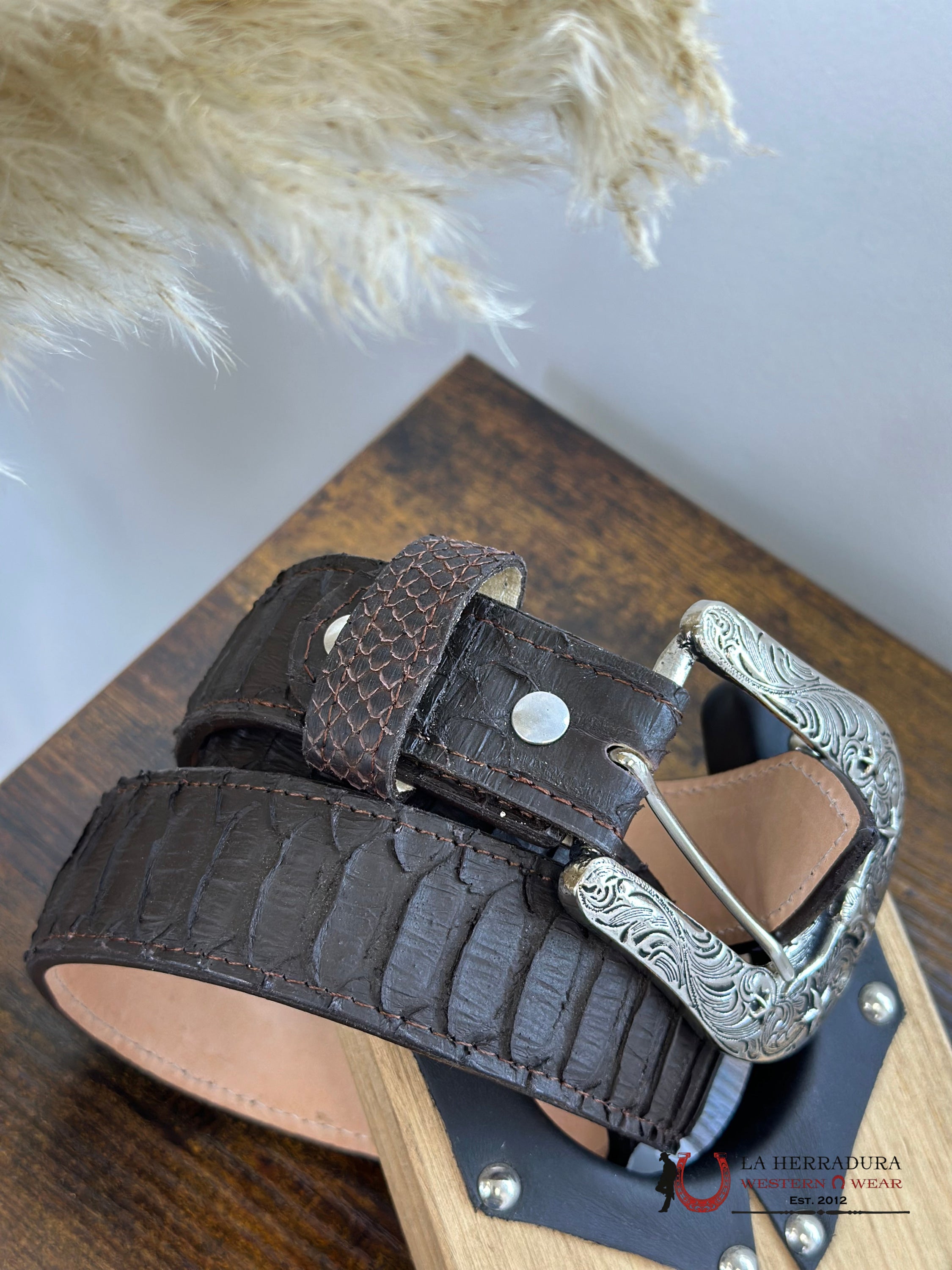 Cinto Rockem’ Print Python Brown Belt Cinturones Hombres