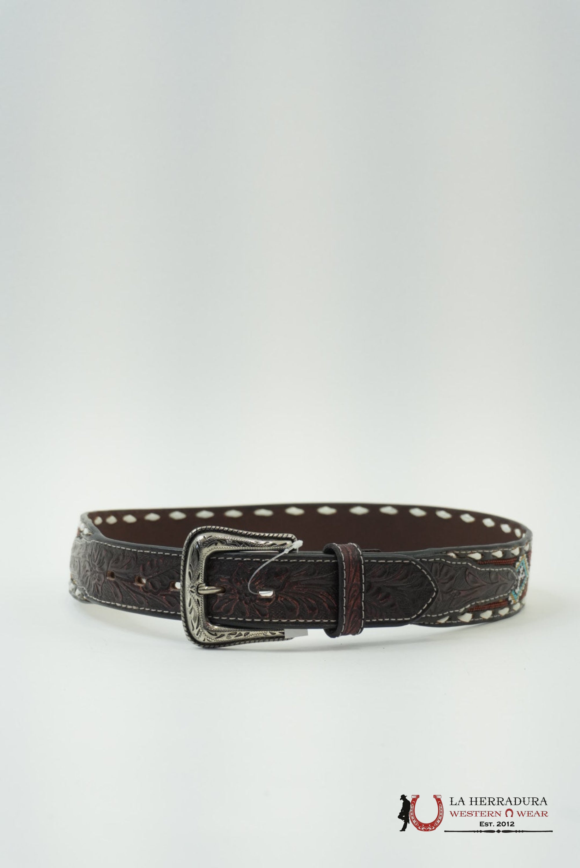 CINTURON 3D BELT CO. PARA HOMBRE CAFE CINCELADO/AZTECA AZUL RUST CINTURONES HOMBRES