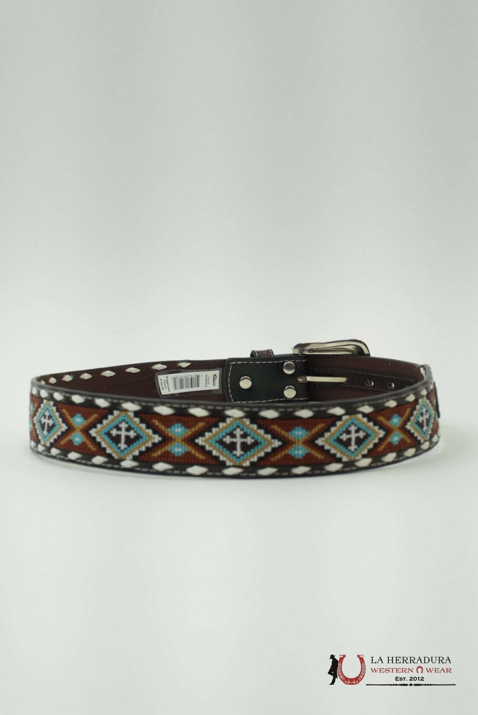 CINTURON 3D BELT CO. PARA HOMBRE CAFE CINCELADO/AZTECA AZUL RUST CINTURONES HOMBRES