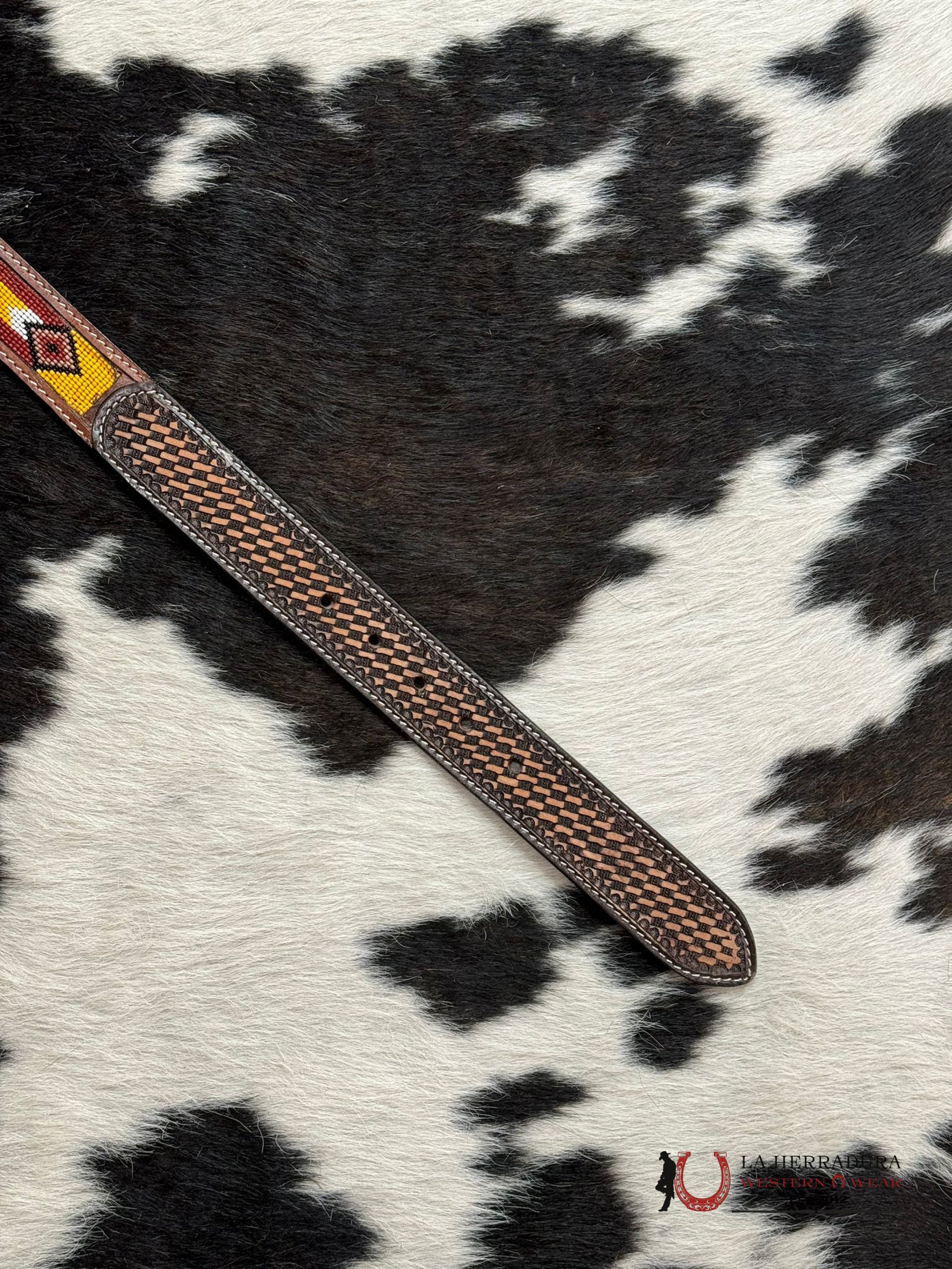 Cinturón Beaded Orange Southwestern Aztec Cinturones Hombres