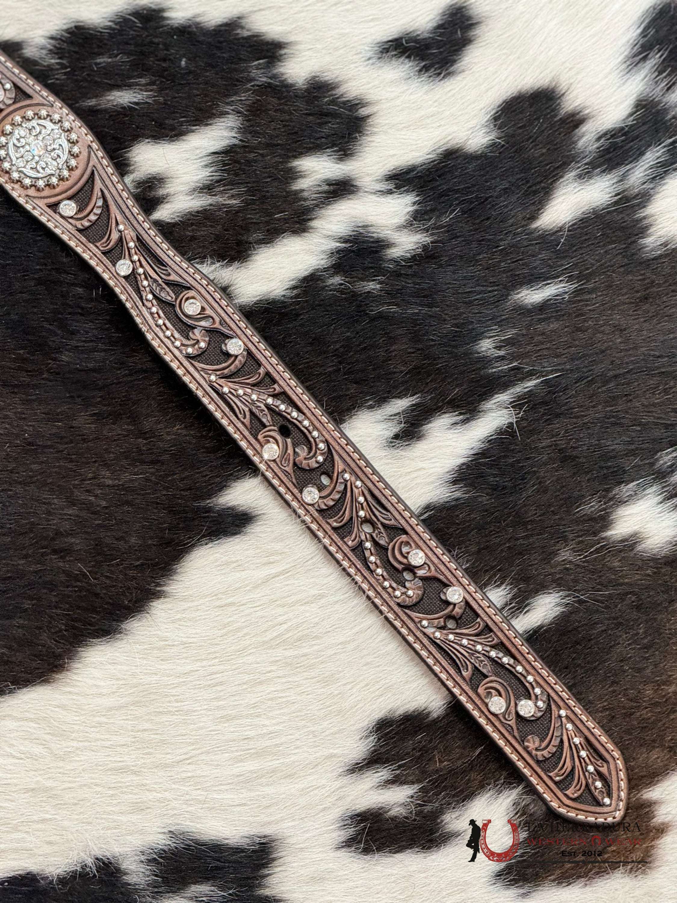 Cinturon Para Dama Ariat Flower All Stone Round Cinturones Mujeres
