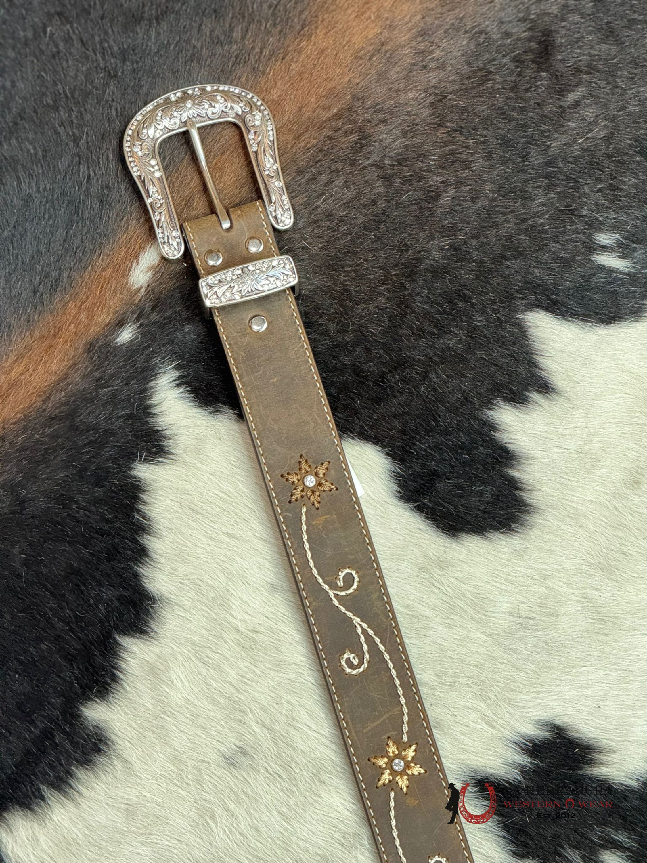 Cinturon Para Dama Honey Flower Stem Swirl Cinturones Mujeres