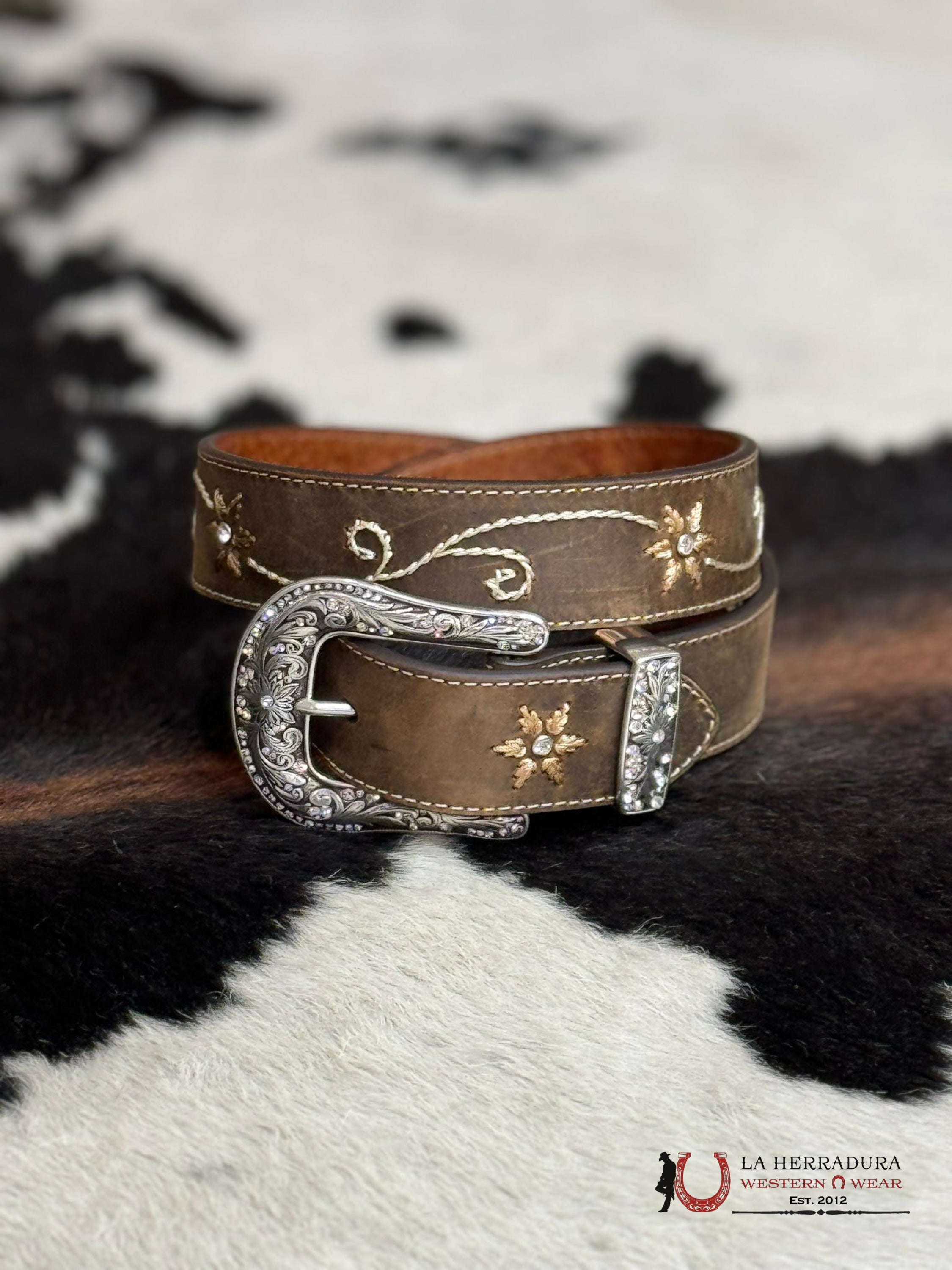 Cinturon Para Dama Honey Flower Stem Swirl Cinturones Mujeres