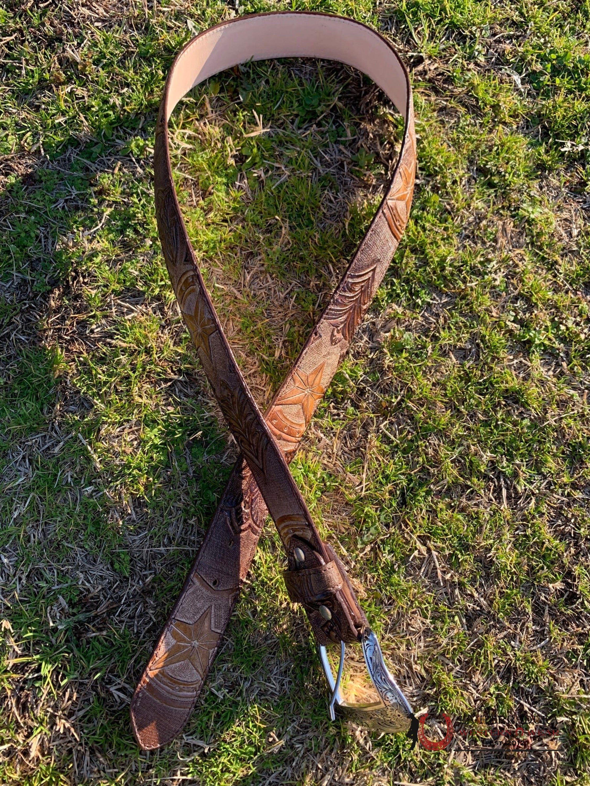 Cinturon Tanner Mark Para Hombre Sincelada Estrella Cafe Cinturones Hombres