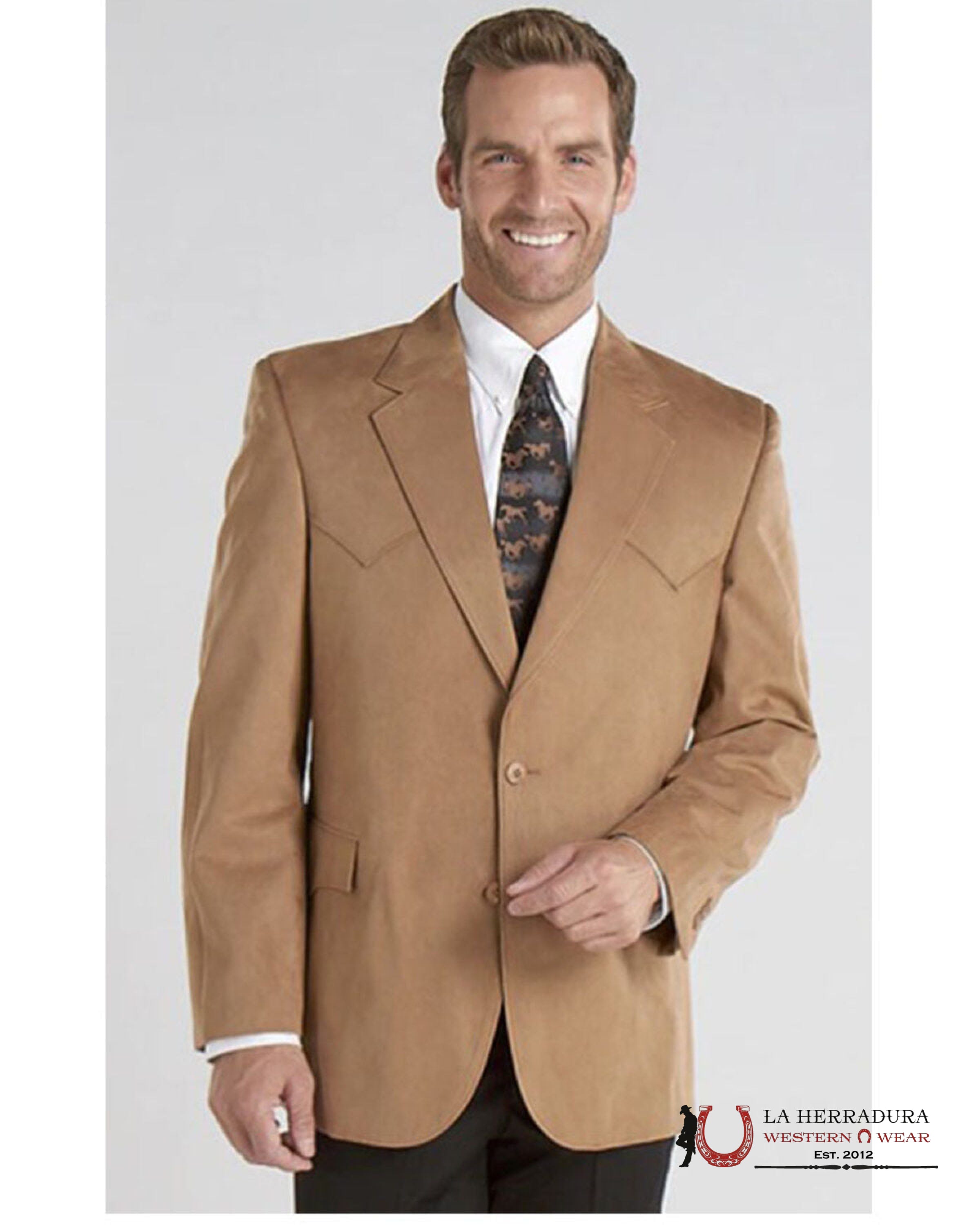 CIRCLE S BLAZER ORIGINAL BROWN W/ INNER GREY FLORAL ROPA HOMBRES