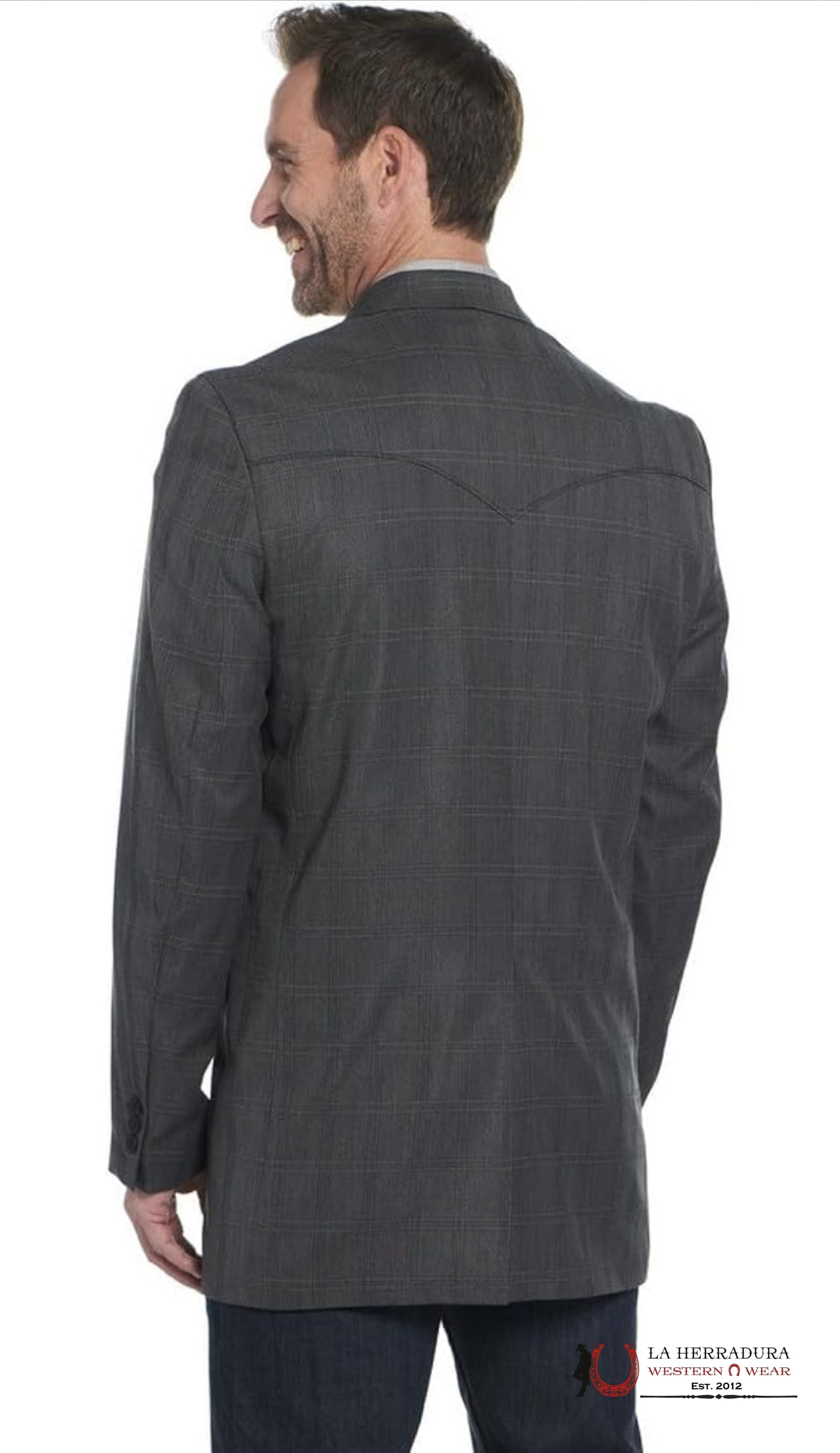 CIRCLE S BLAZER ORIGINAL CHARCOAL W/ BLACK FLORAL INSIDE ROPA HOMBRES