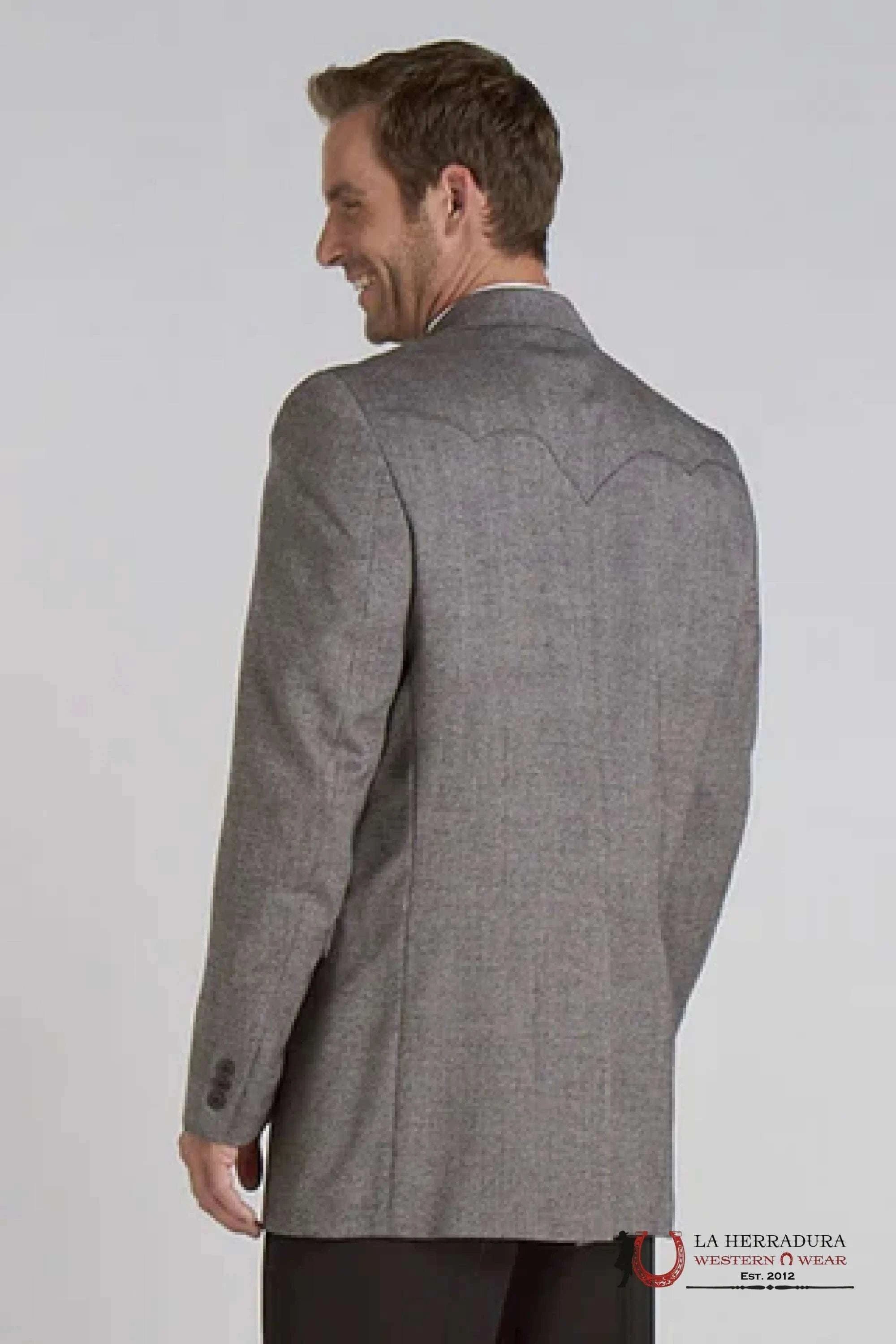 CIRCLE S BLAZER ORIGINAL GREY W/ GREY FLORAL INSIDE ROPA HOMBRES