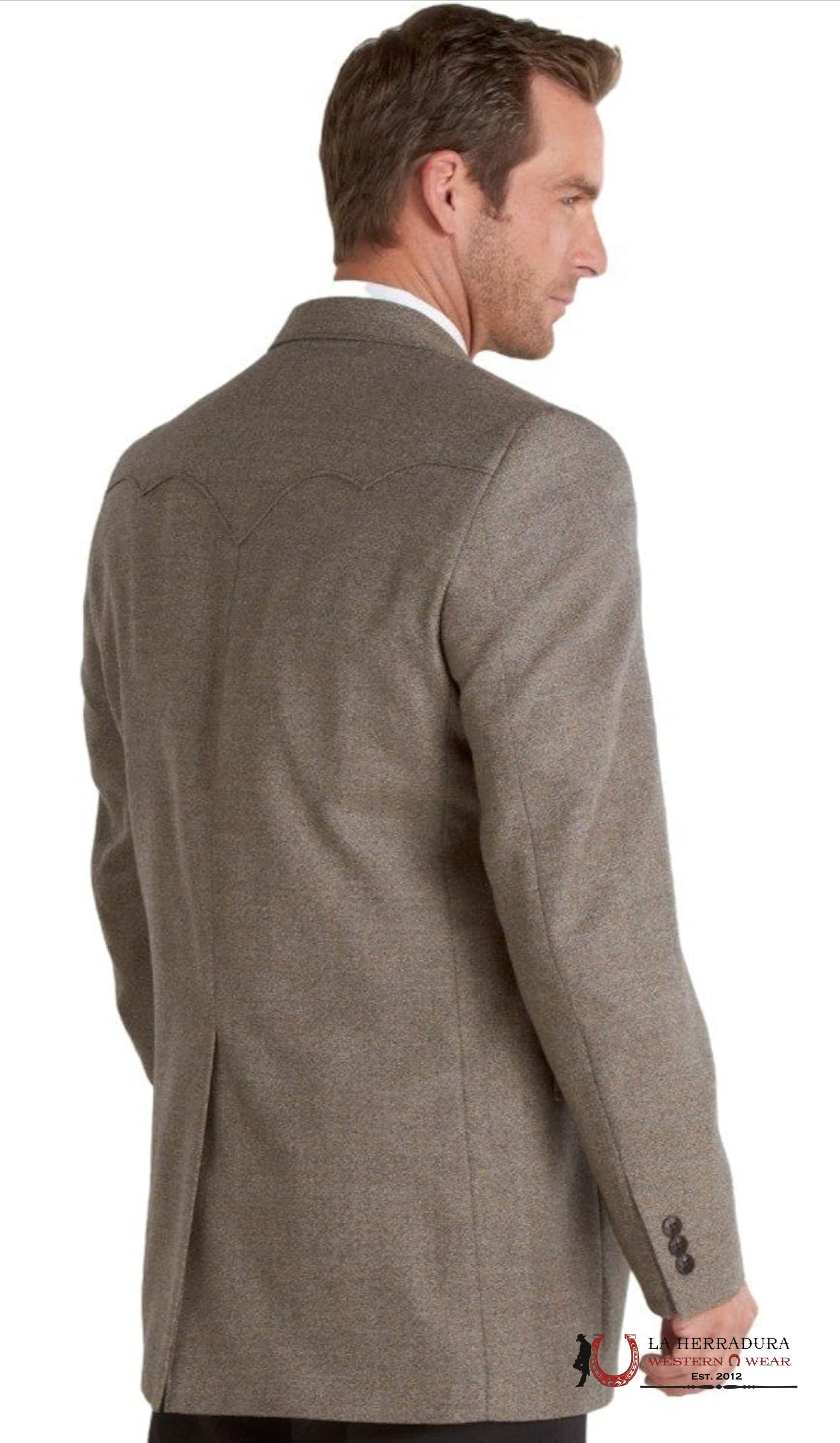 CIRCLE S BLAZER ORIGINAL TAN CARSON CITY W/ GREY FLORAL INSIDE ROPA HOMBRES