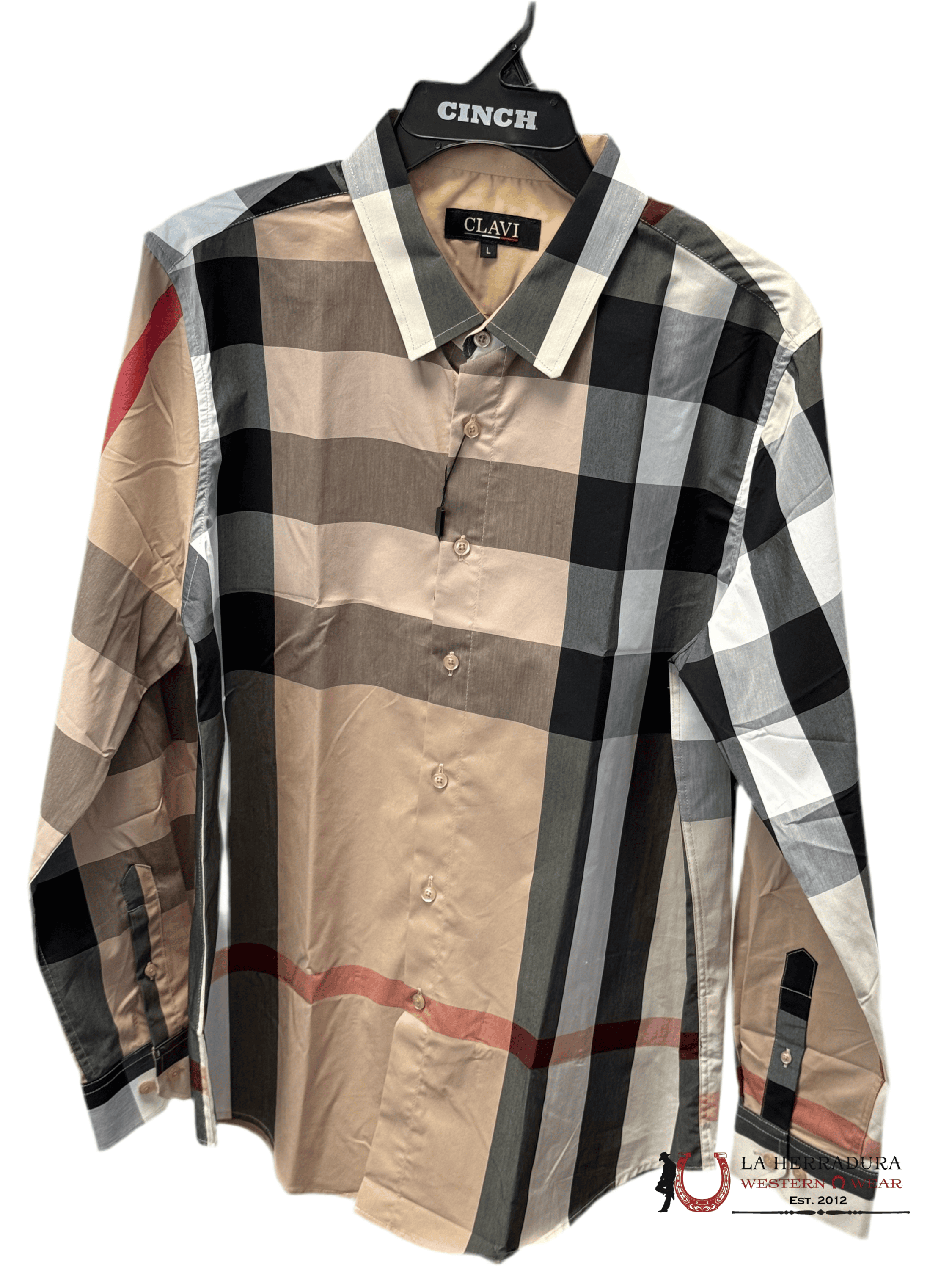 CLAVI KHAKI long Sleeve Shirt CJLS104 ROPA HOMBRES