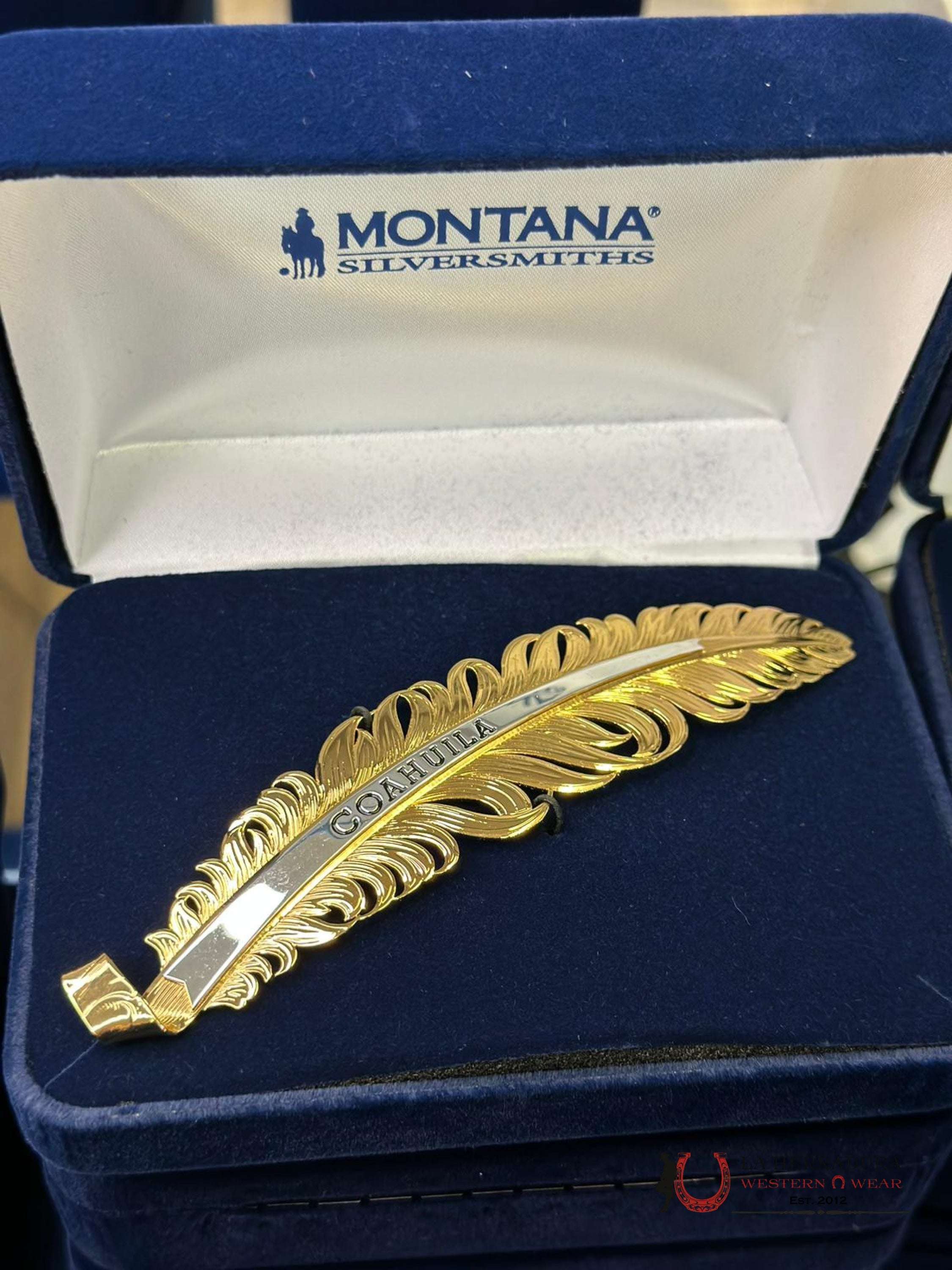 Montana Hat Feather Dorado Coahuila Accesorios