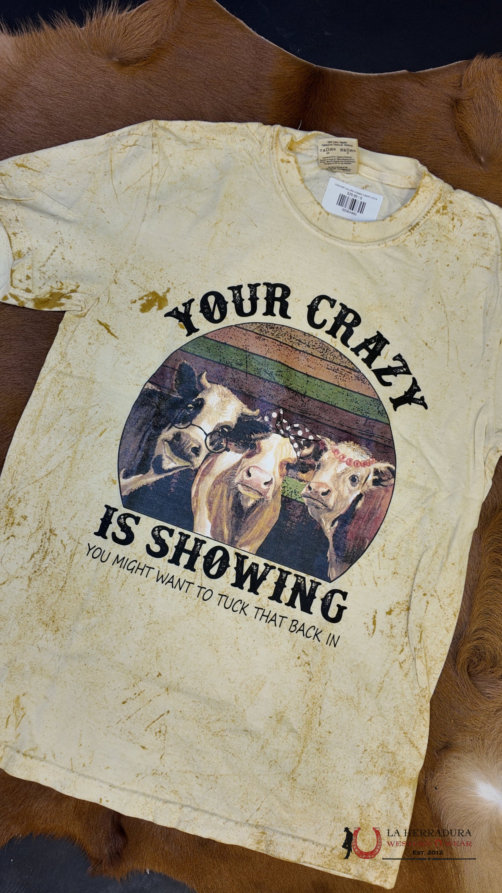 COMFORT COLORS WOMEN T SHIRT COWS ROPA MUJERES