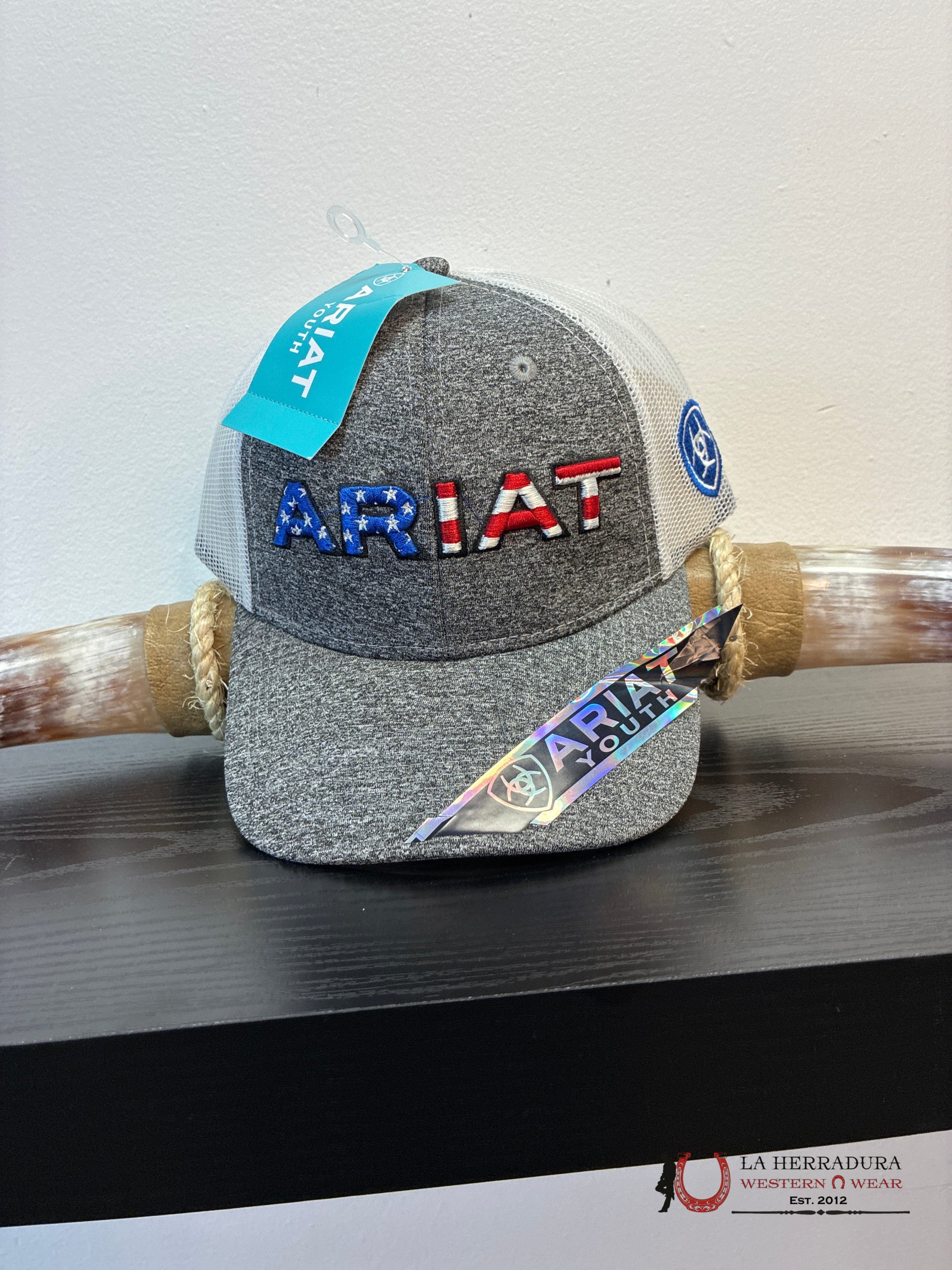 (Copy) ARIAT GREY AMERICAN COLOR YOUTH CAPS MENS GORRAS HOMBRES