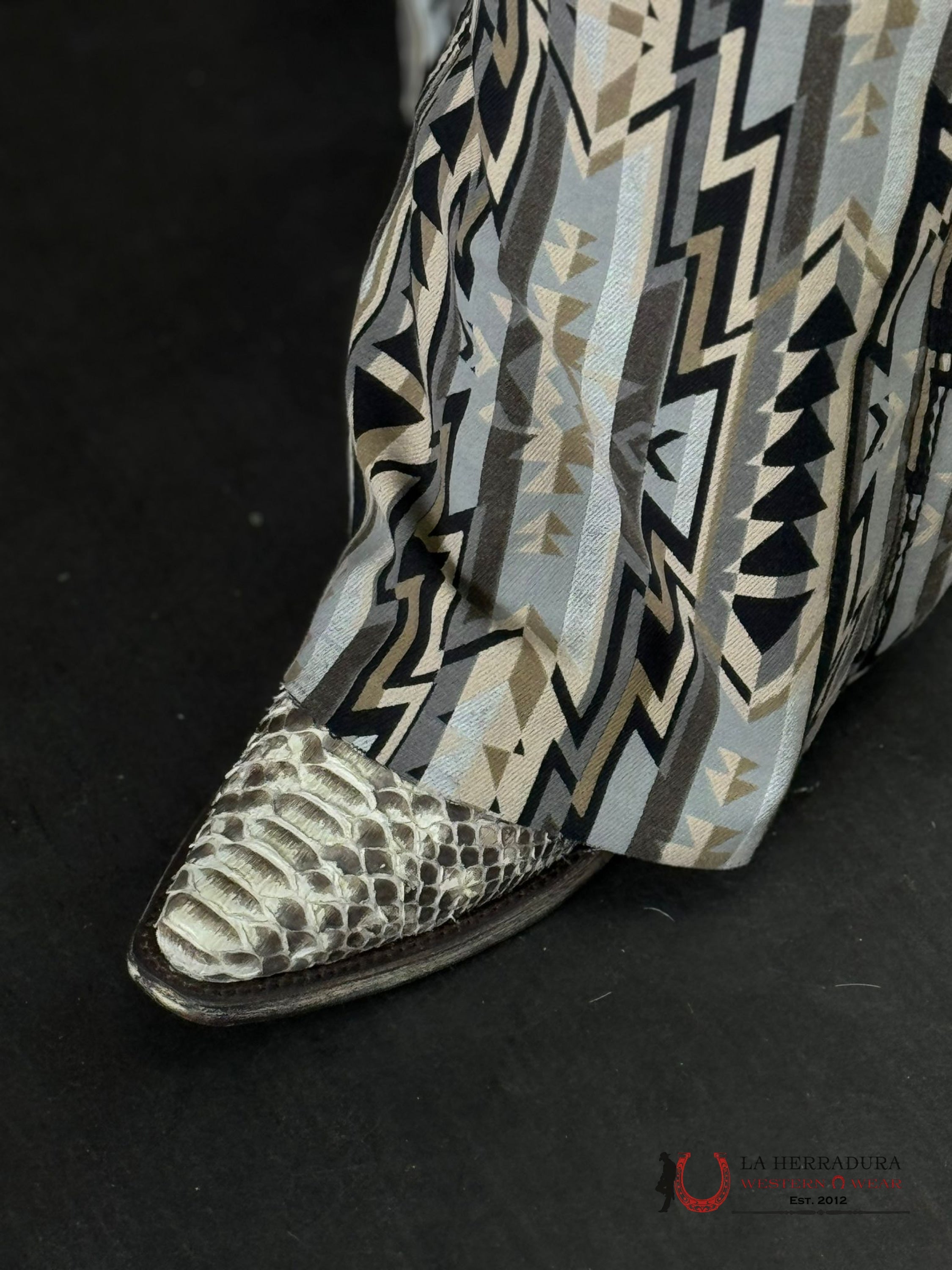 Corral Boot Ld Natural Python Snip Toe Botas Mujeres