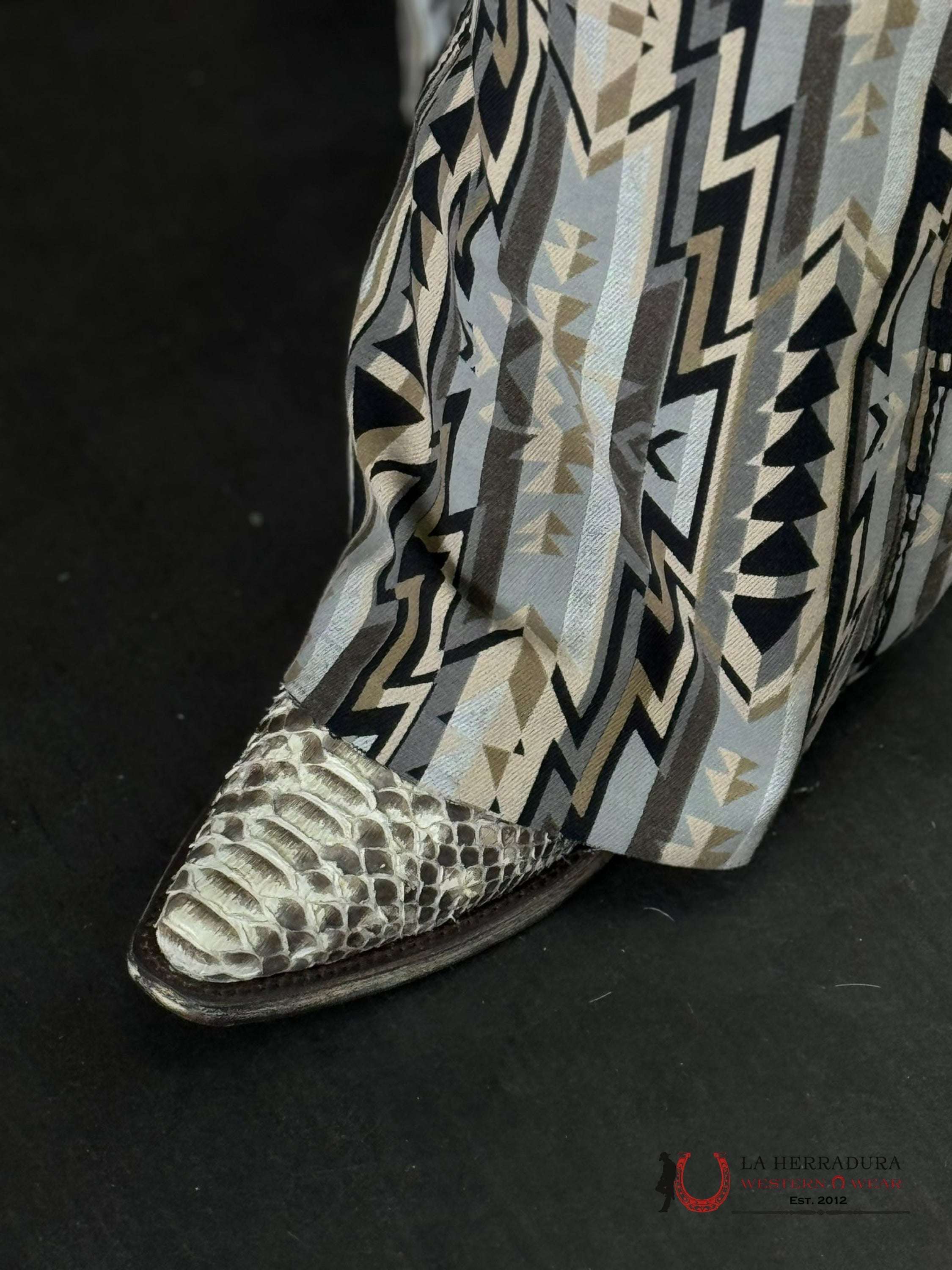 Corral Boot Ld Natural Python Snip Toe Botas Mujeres
